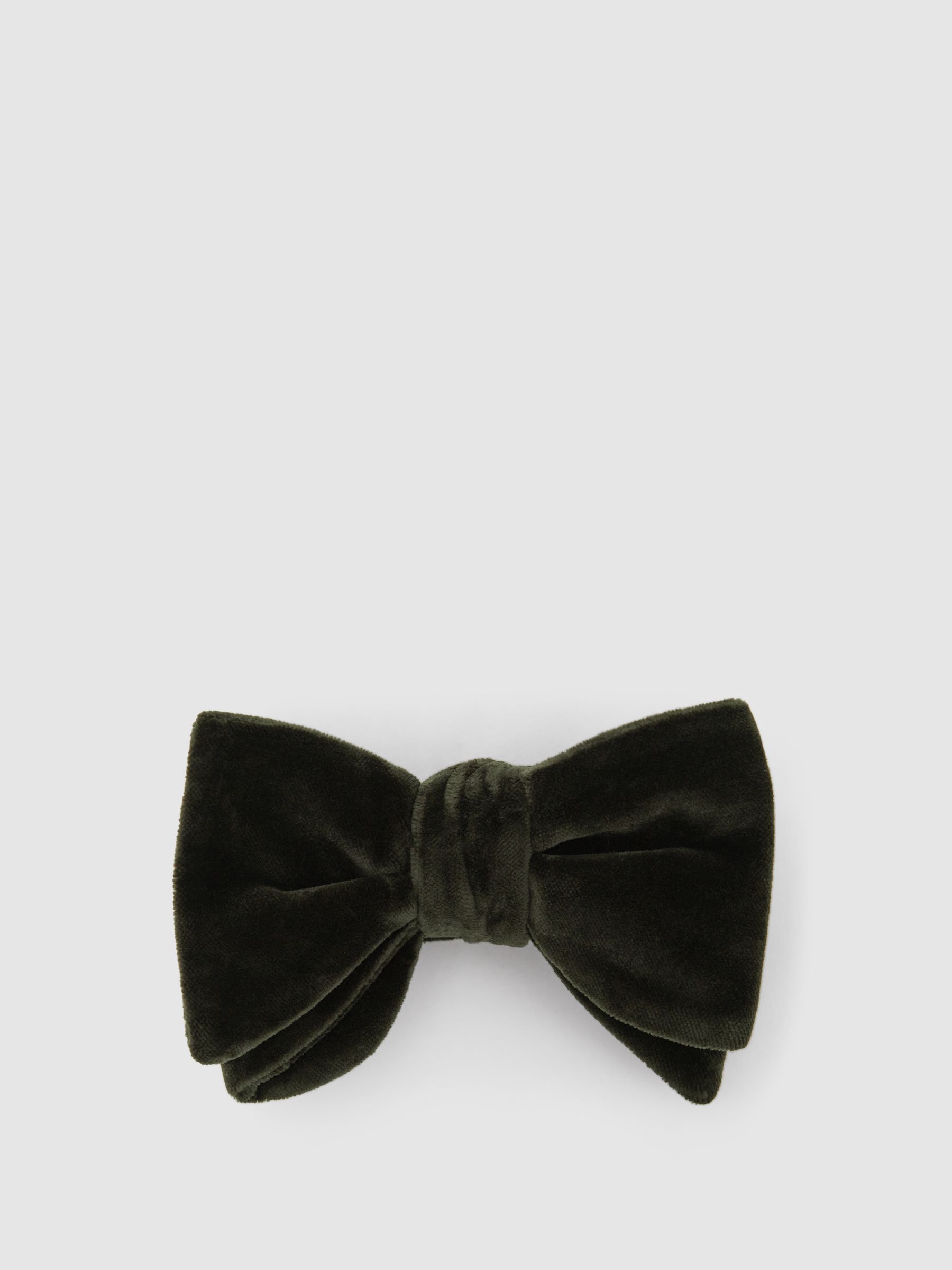 Velvet Bow Tie in Emerald - Image 1 of 4