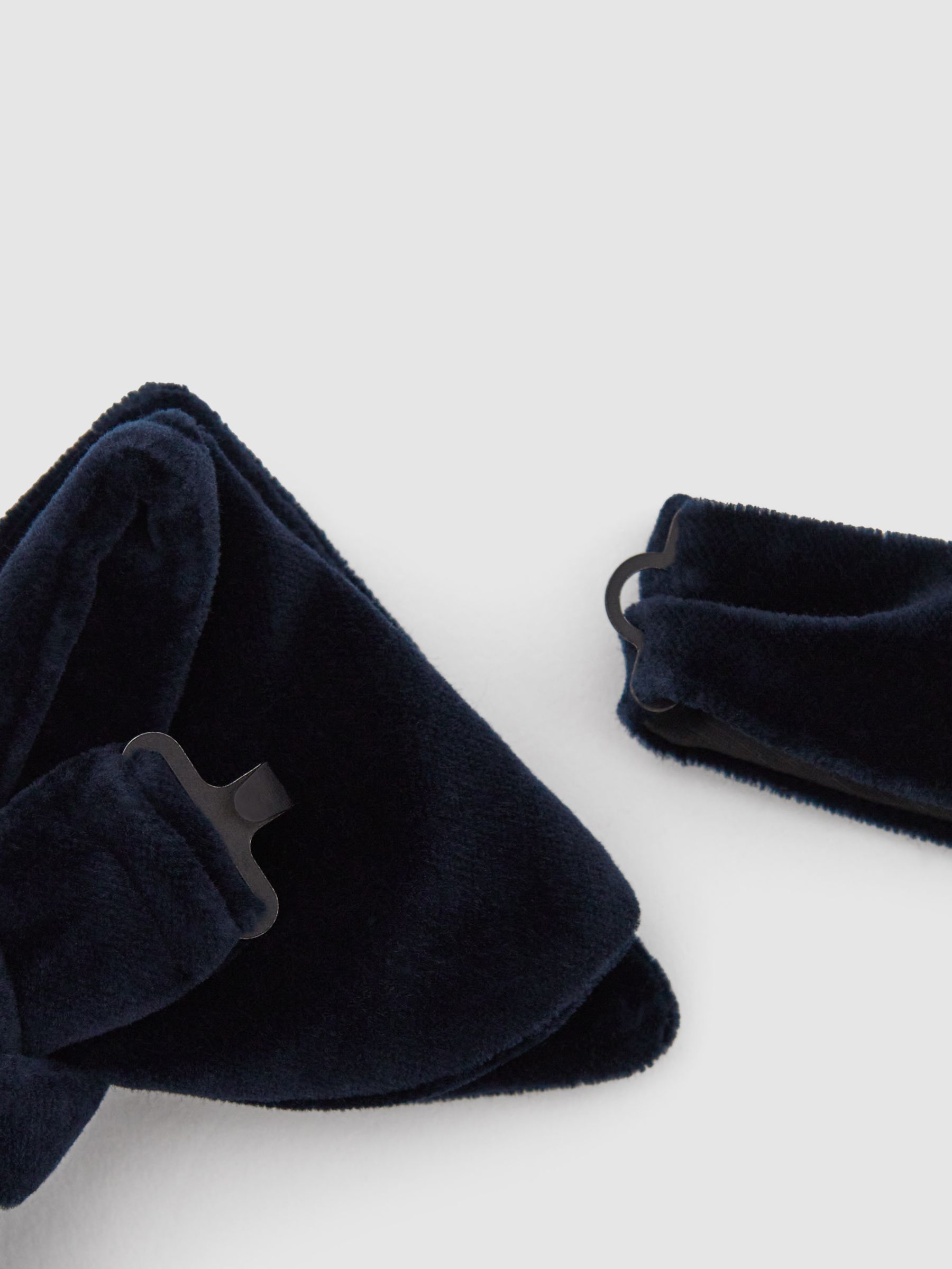 Velvet Bow Tie in Navy - Image 3 of 5