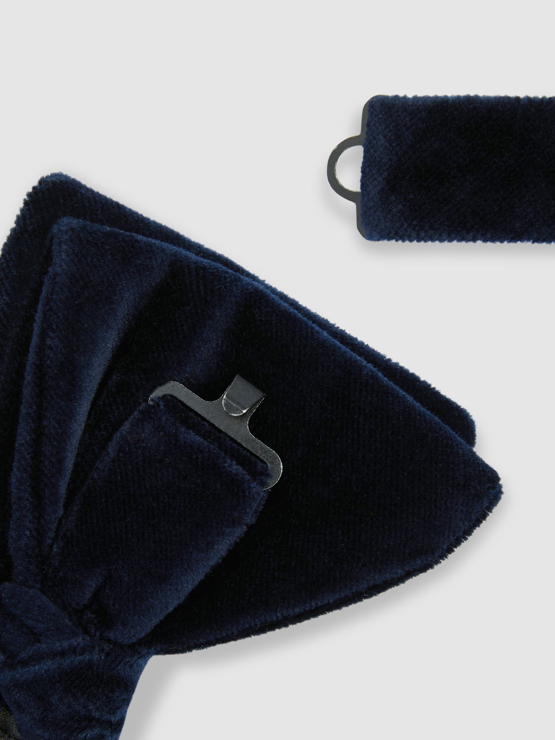 Velvet Bow Tie in Navy - Image 4 of 5