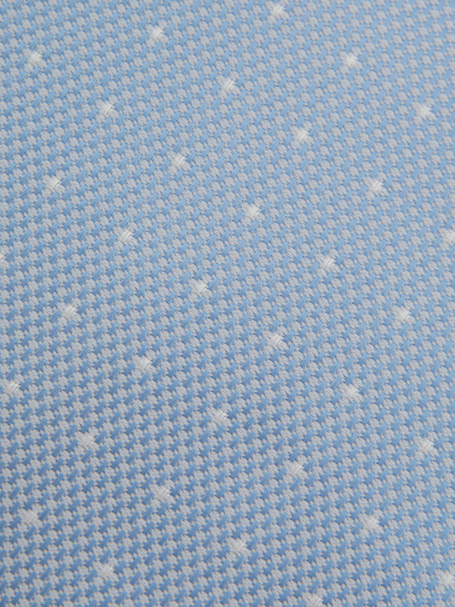 Silk Polka Dot Tie in Soft Blue - Image 5 of 5
