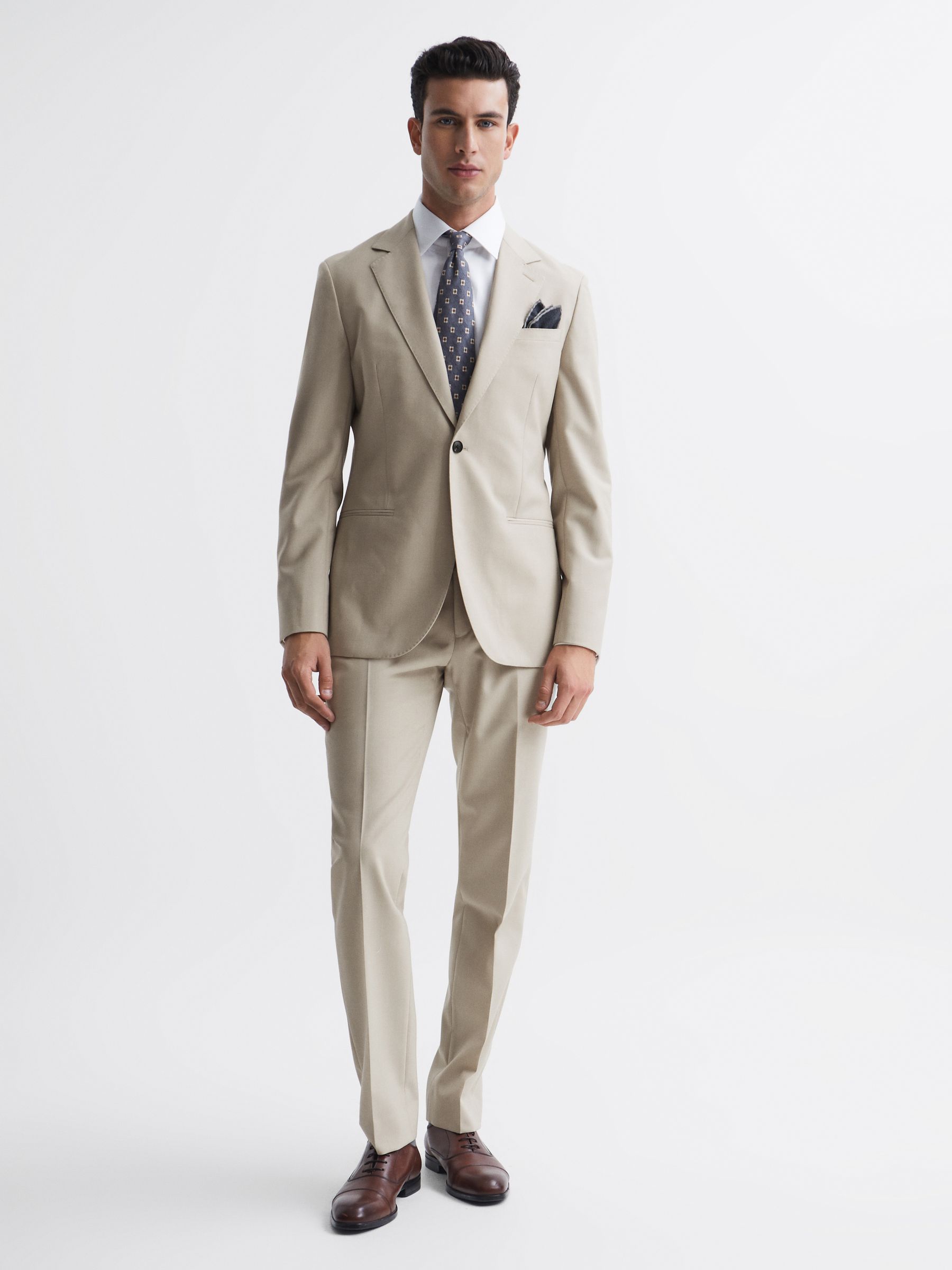 Fine Stone Modern Fit Single Breasted Wool Blazer - Image 3 of 6