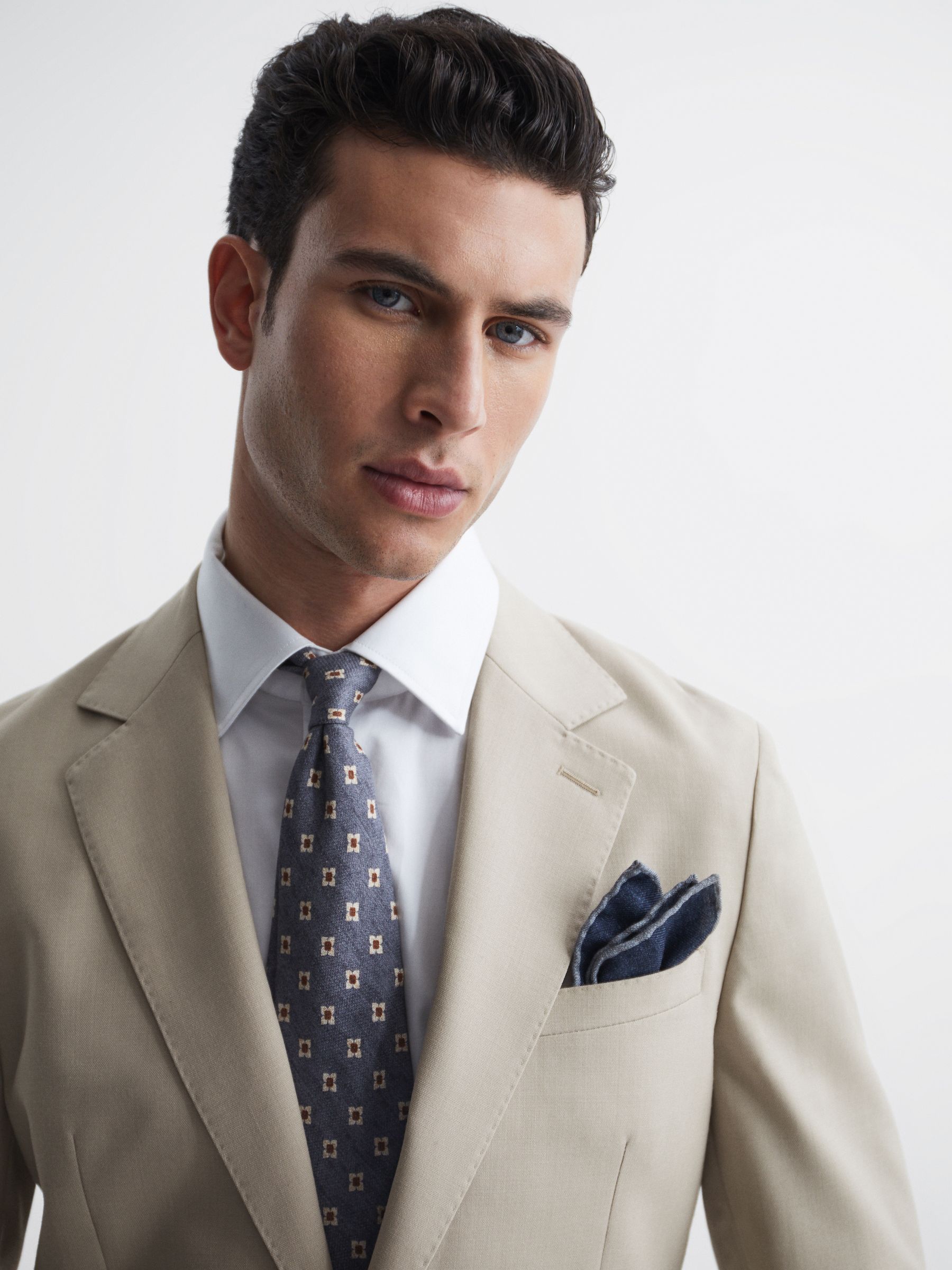 Fine Stone Modern Fit Single Breasted Wool Blazer - Image 4 of 6