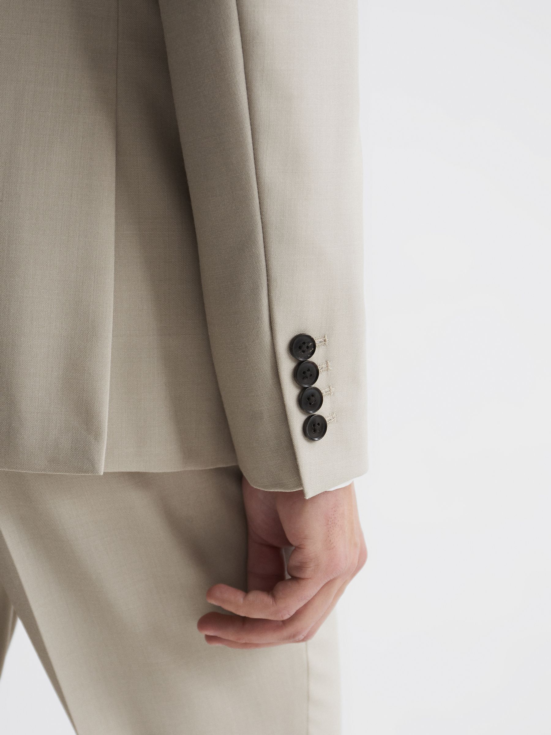 Fine Stone Modern Fit Single Breasted Wool Blazer - Image 6 of 6