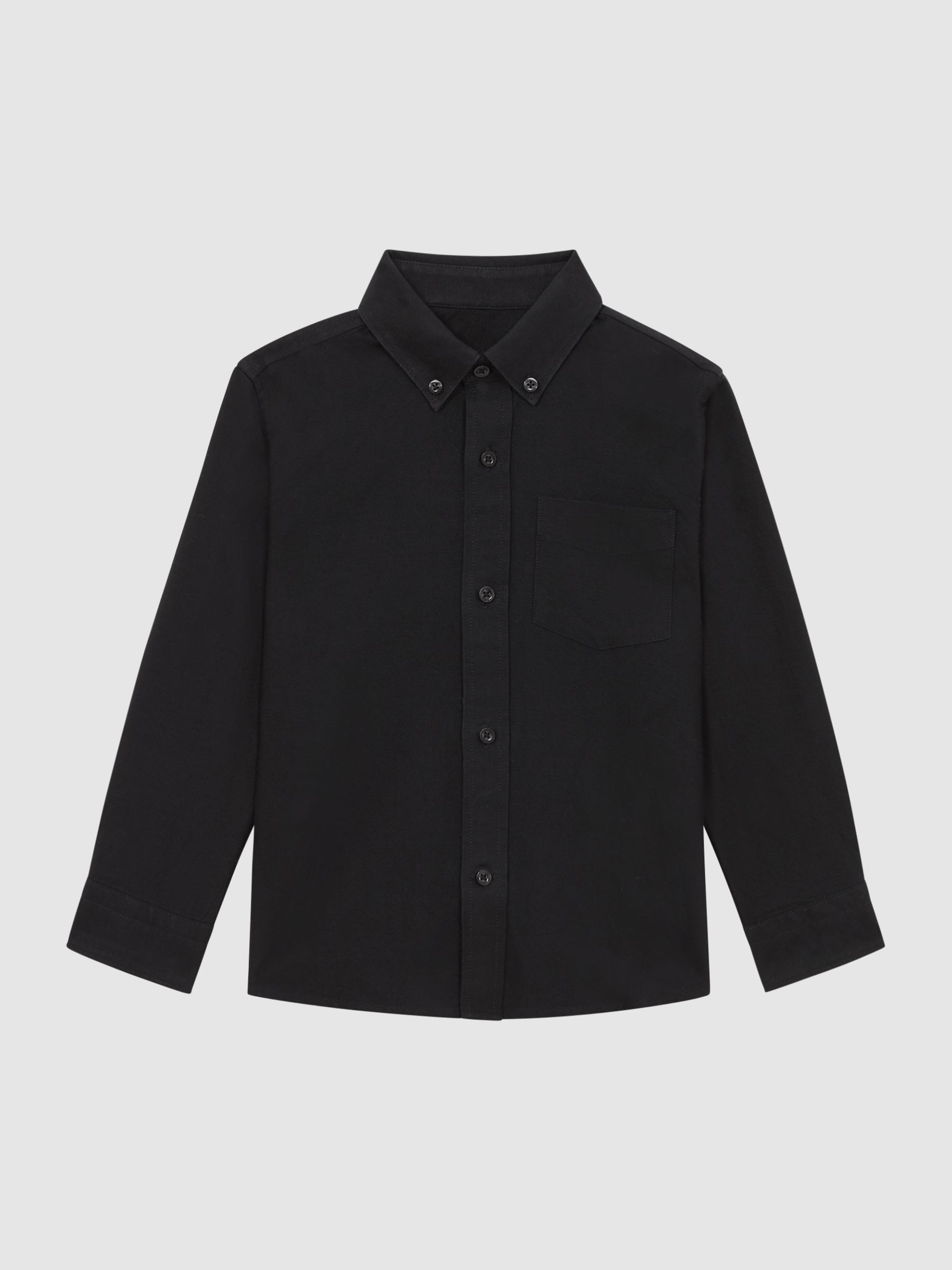 3-9 yrs Button Down Oxford Shirt in Black - Image 2 of 6