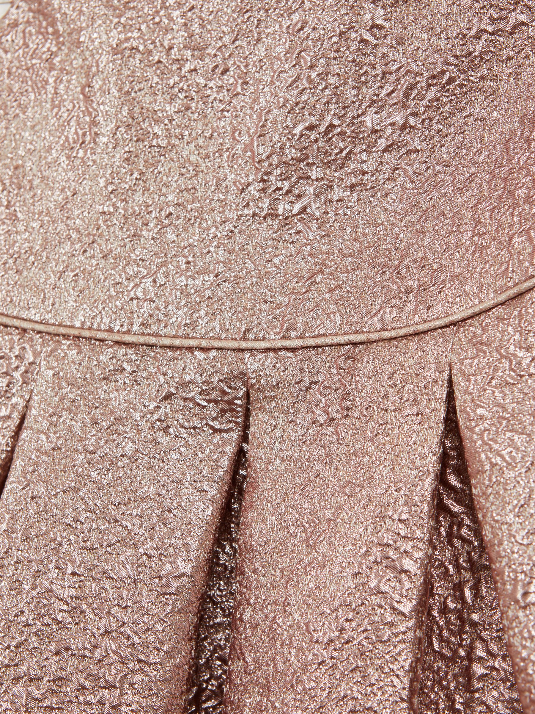 4-9 yrs Metallic Cap Sleeve Dress in Gold - Image 5 of 5