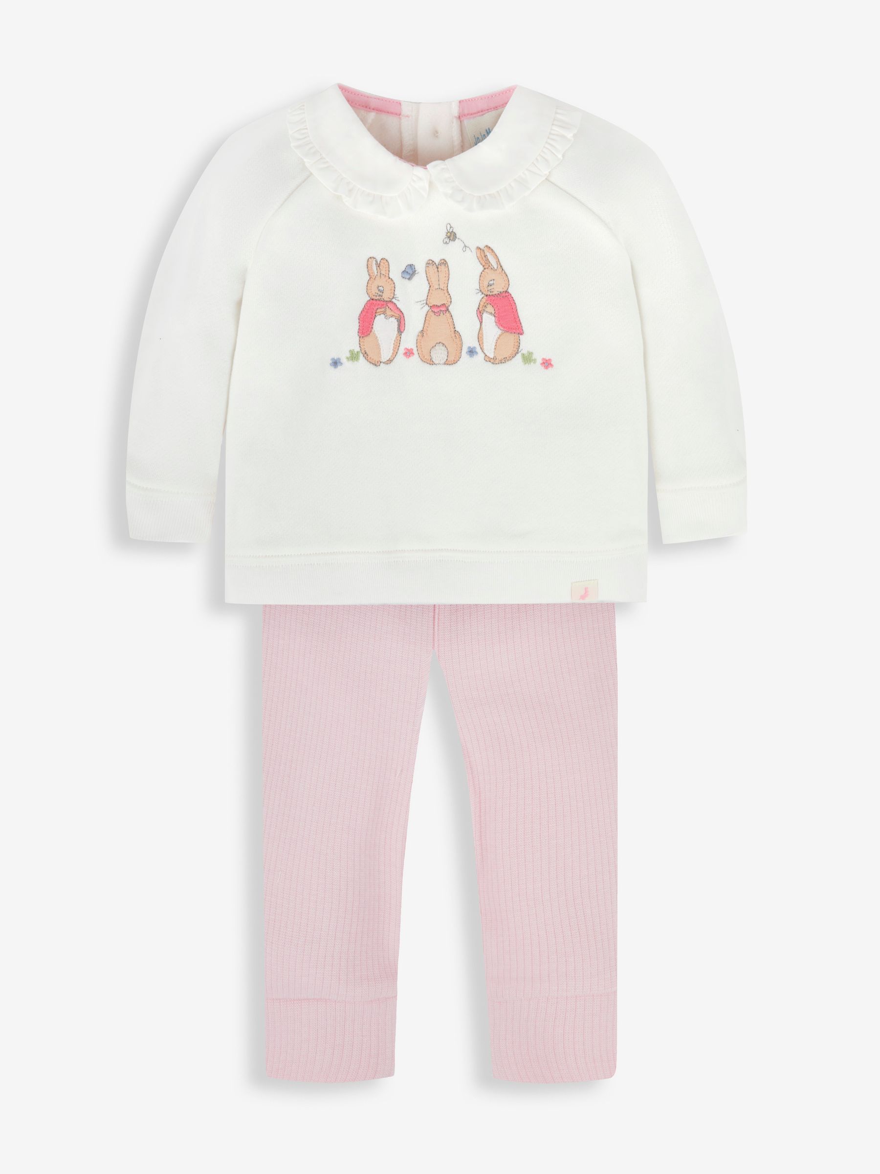 Peter Rabbit Appliqué Sweatshirt & Rib Leggings Set in Pink - Image 3 of 7