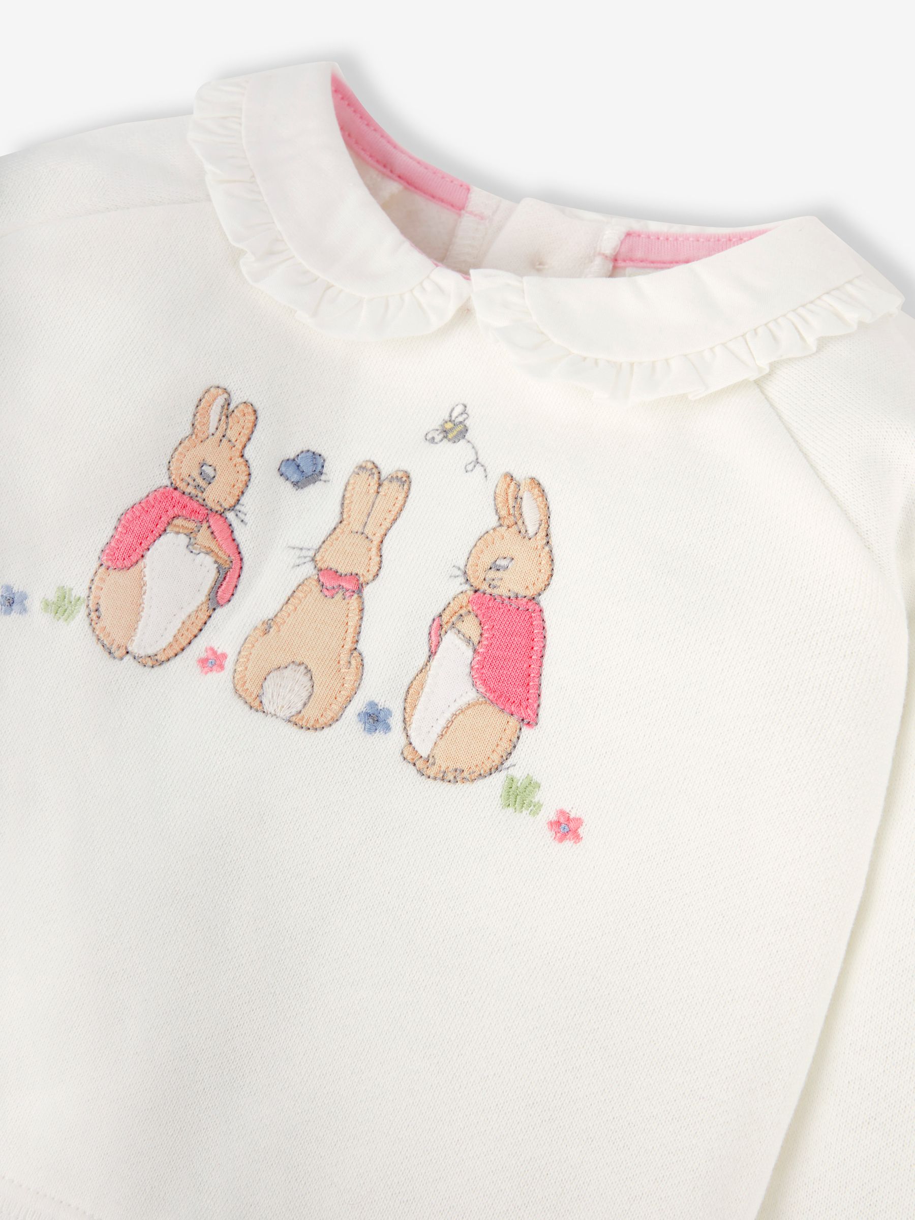 Peter Rabbit Appliqué Sweatshirt & Rib Leggings Set in Pink - Image 6 of 7