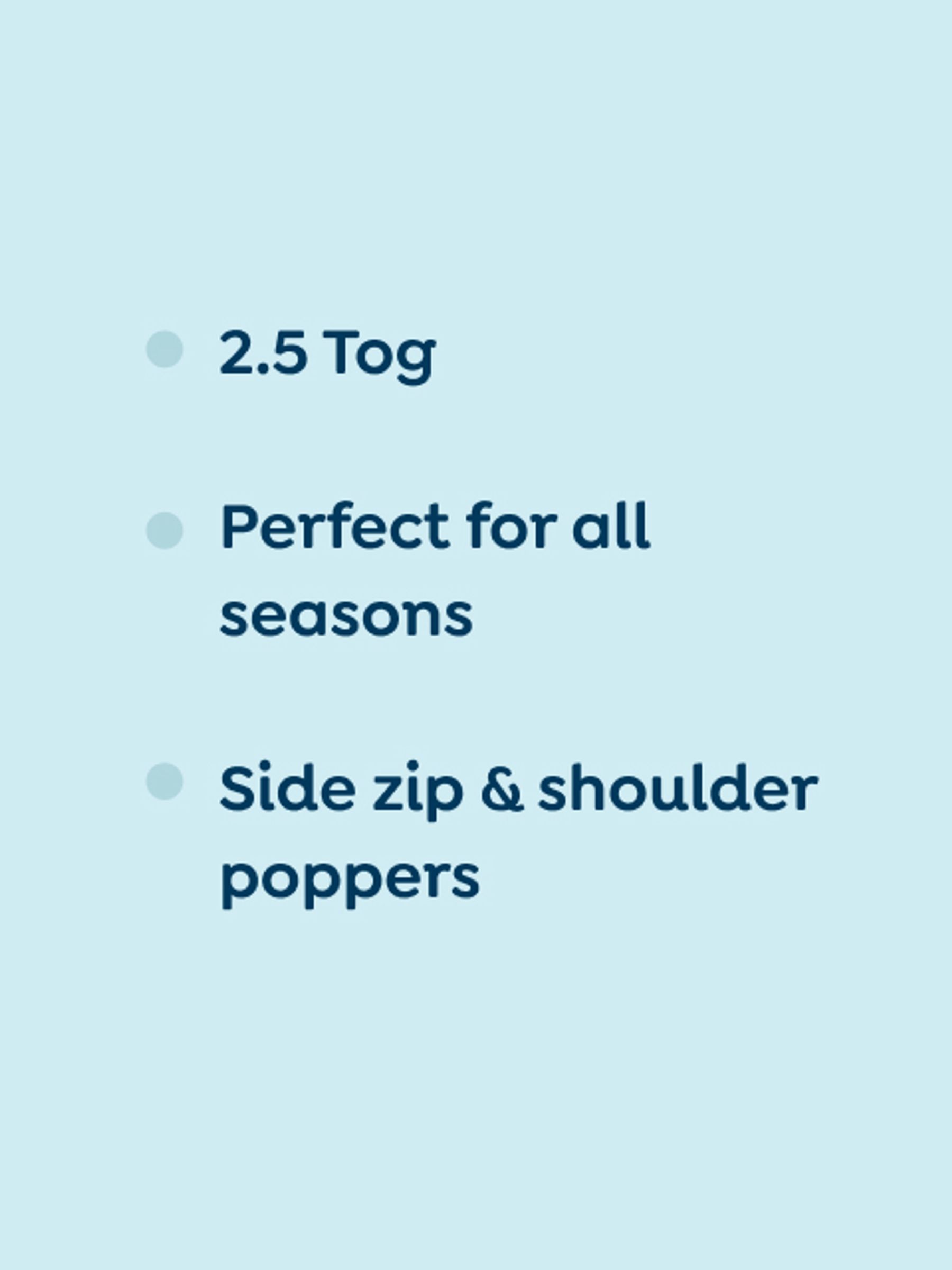 Blue 2.5 Tog Travel Baby Sleeping Bag - Image 2 of 2