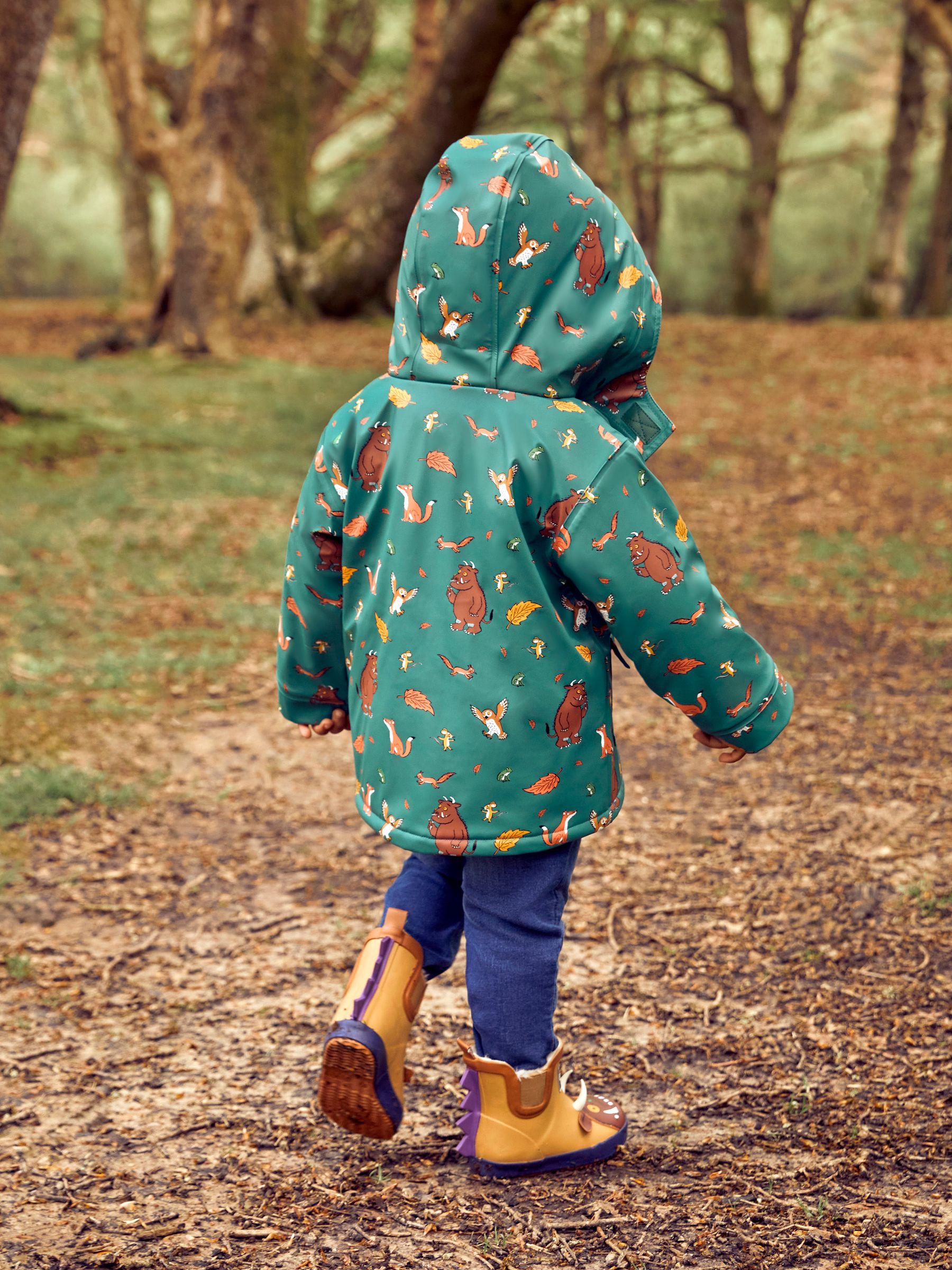 The Gruffalo Print Cosy Fisherman Jacket in Khaki - Image 2 of 8