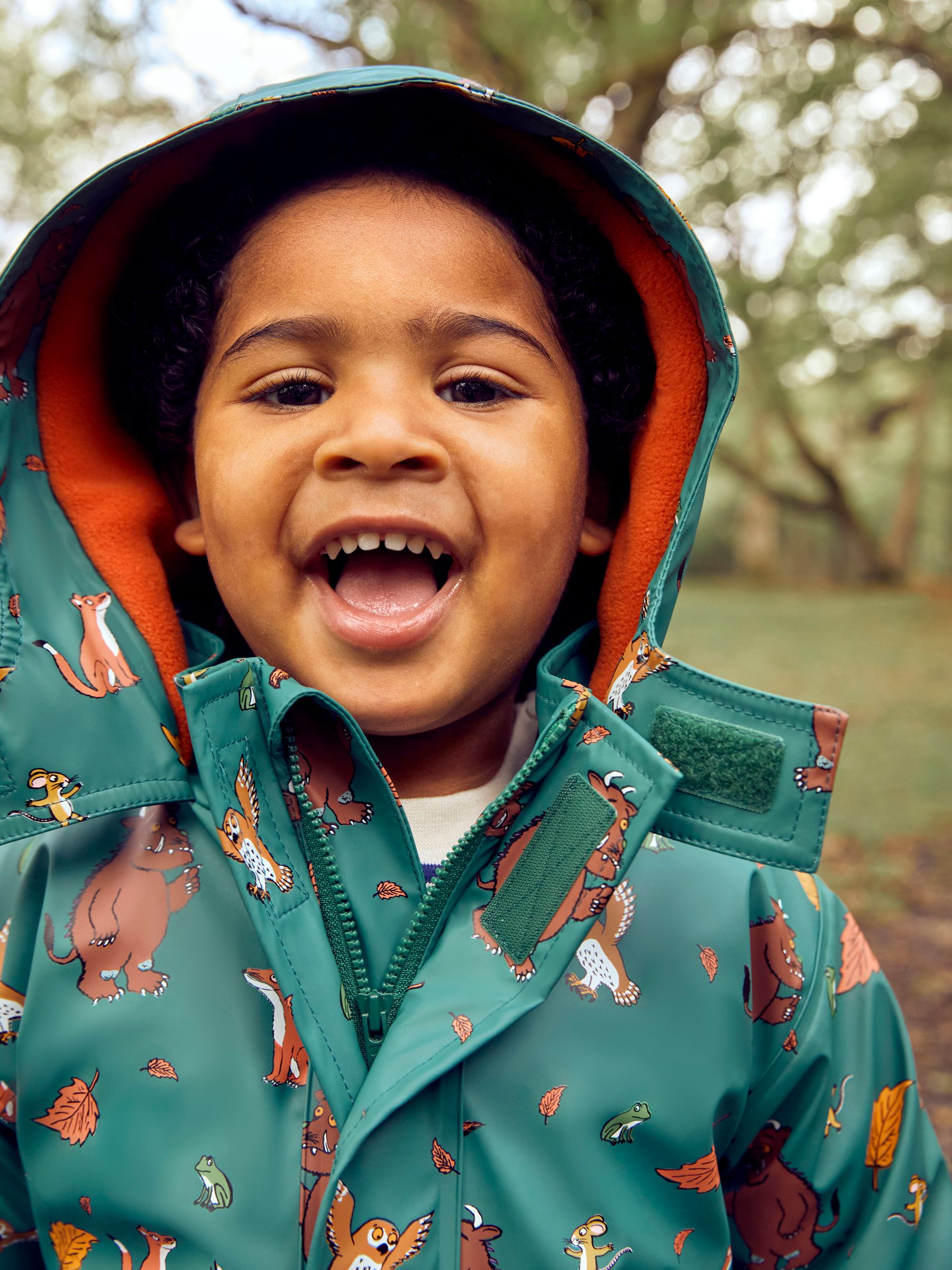 The Gruffalo Print Cosy Fisherman Jacket in Khaki - Image 4 of 8