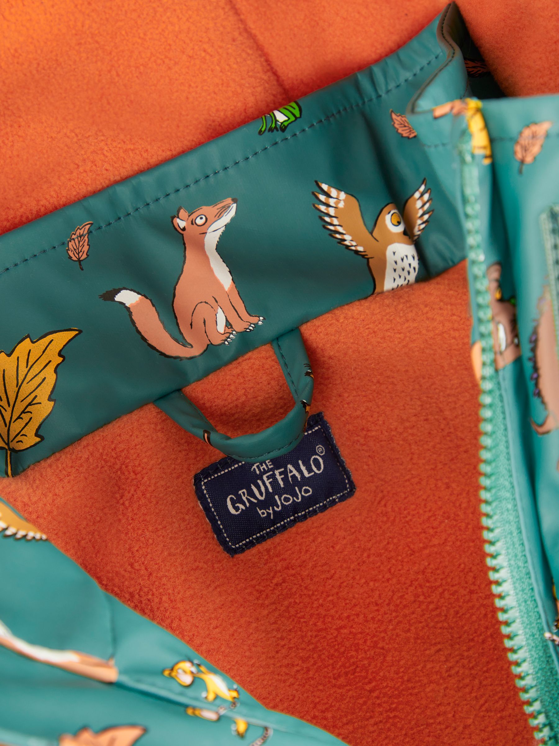 The Gruffalo Print Cosy Fisherman Jacket in Khaki - Image 8 of 8
