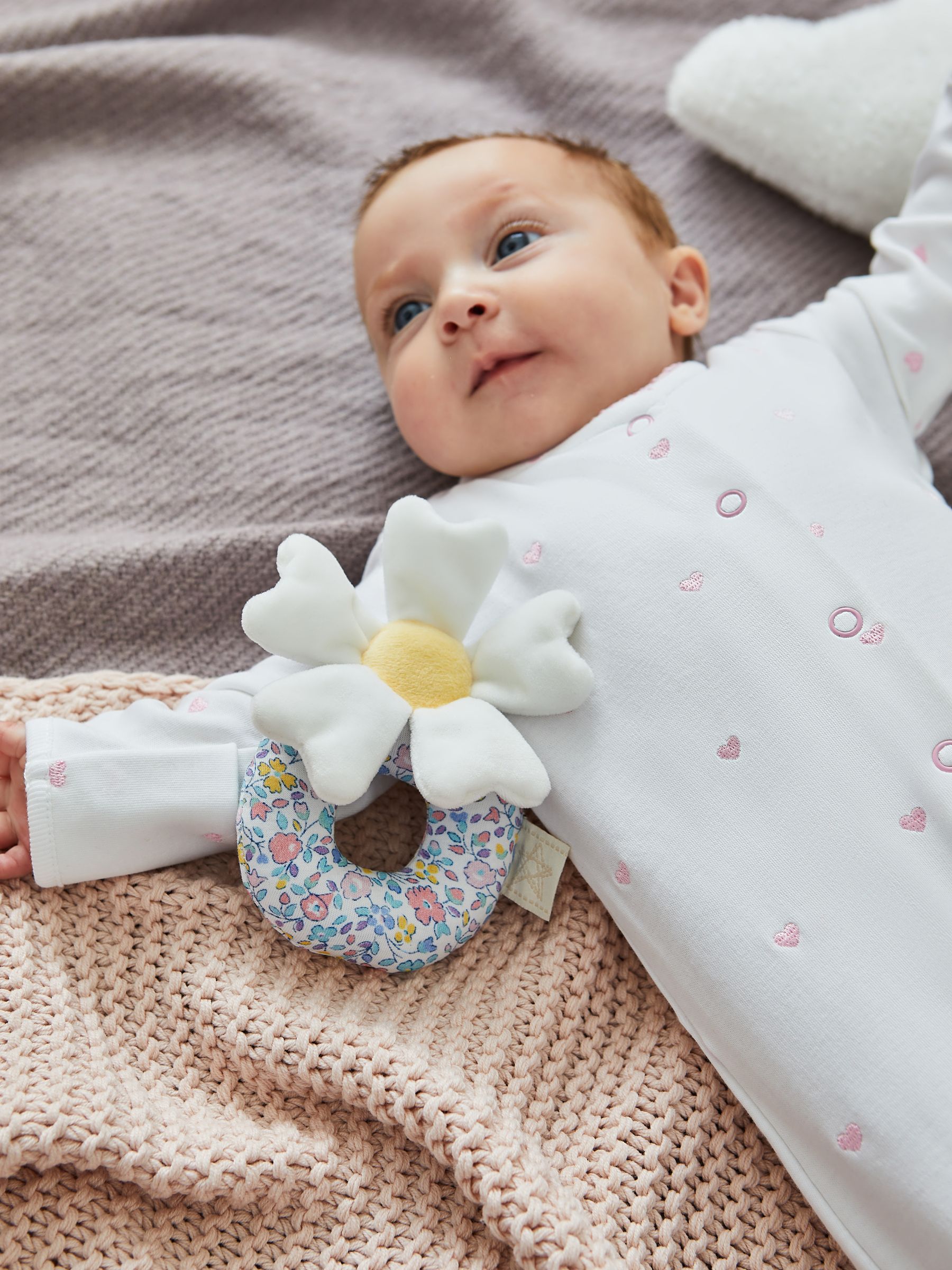 Flower Plush Ring Rattle - Image 2 of 3