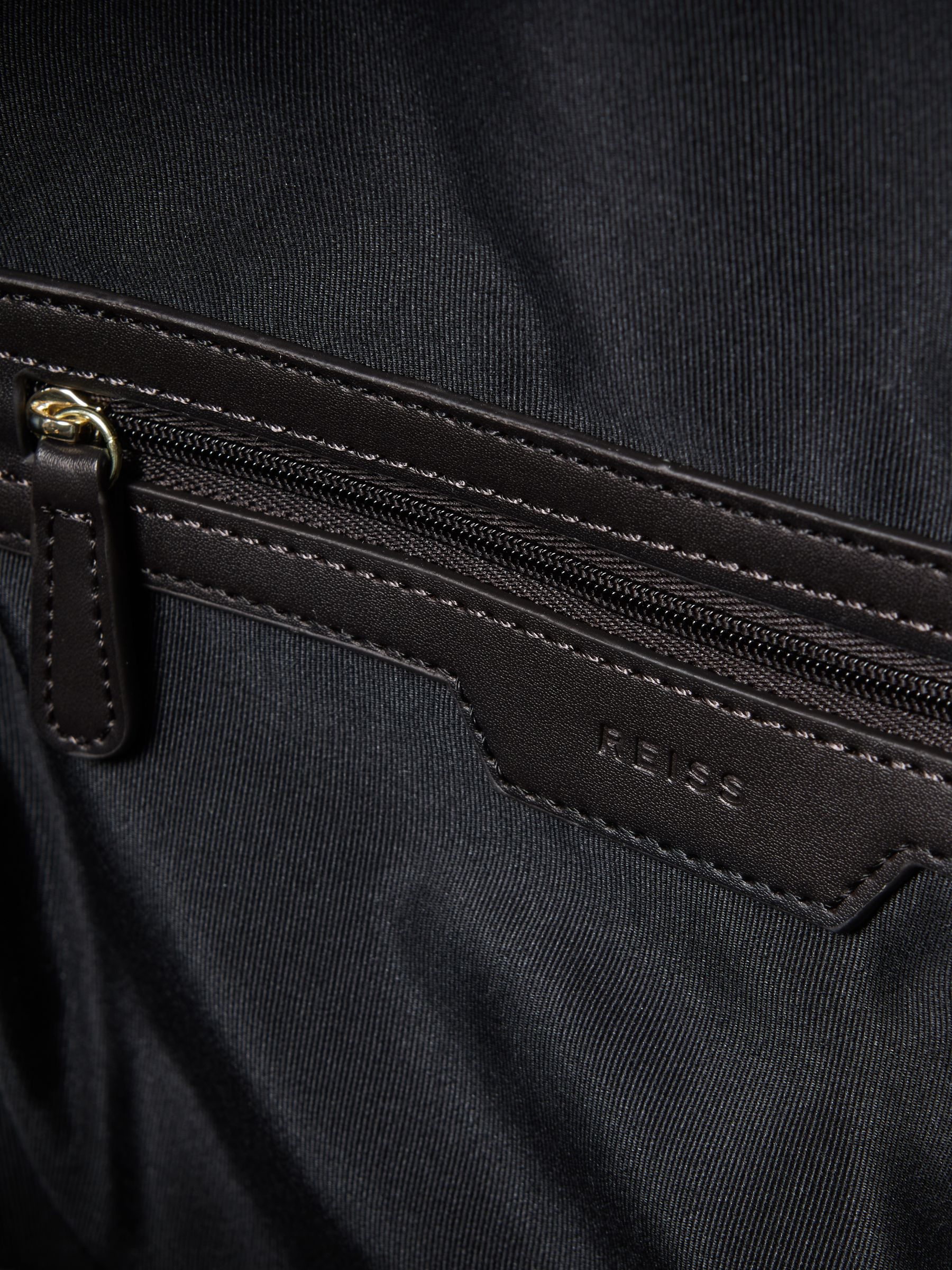 Neoprene Zipped Backpack in Khaki - Image 3 of 5