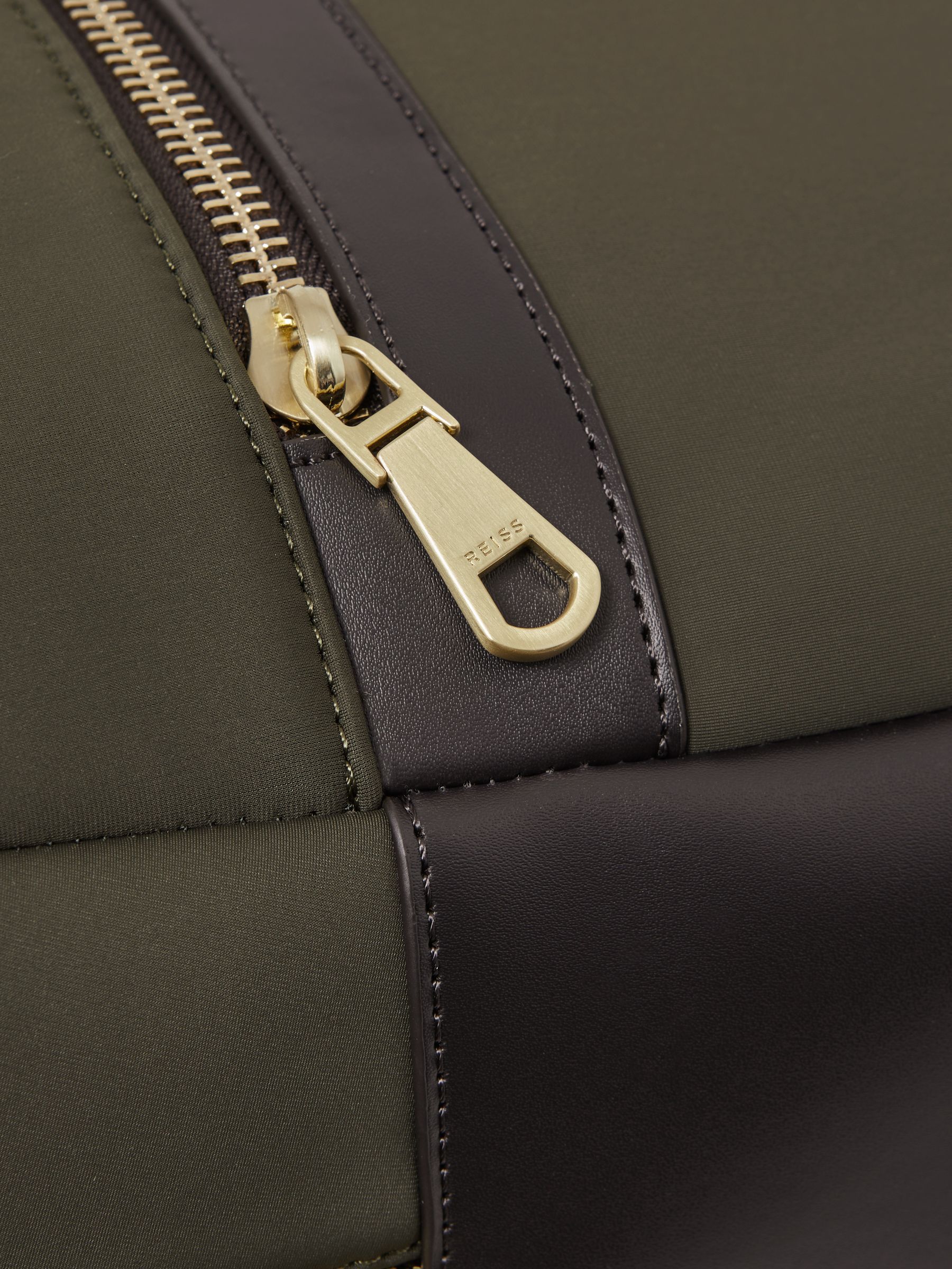 Neoprene Zipped Backpack in Khaki - Image 5 of 5