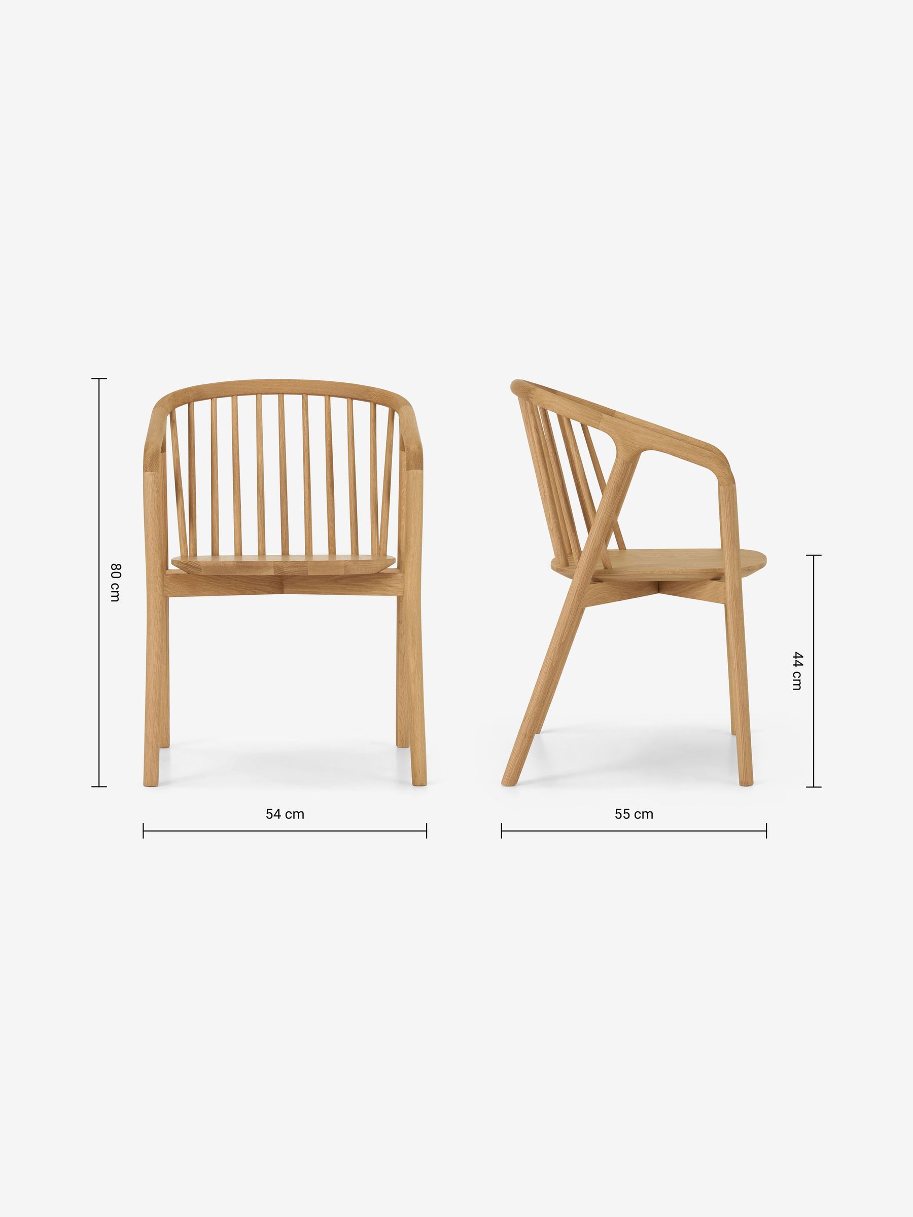 Tacoma Carver Dining Chair in Oak - Image 3 of 3