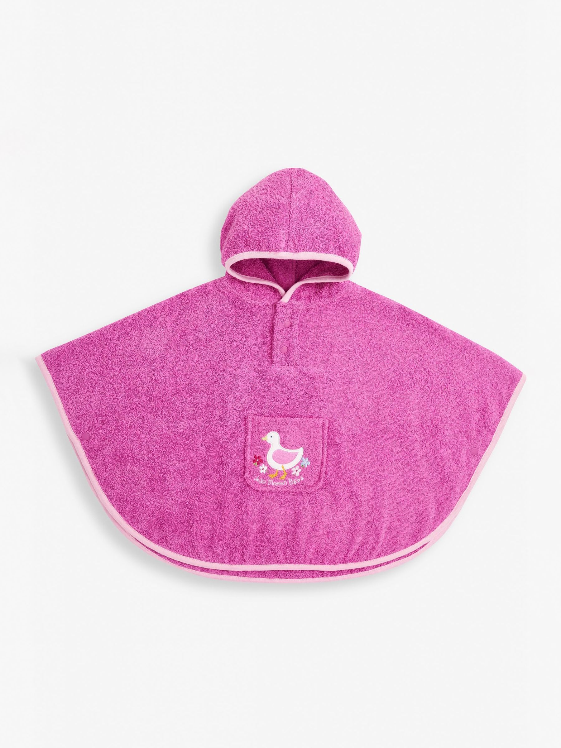 Personalised Towelling Poncho in Pink - Image 2 of 3