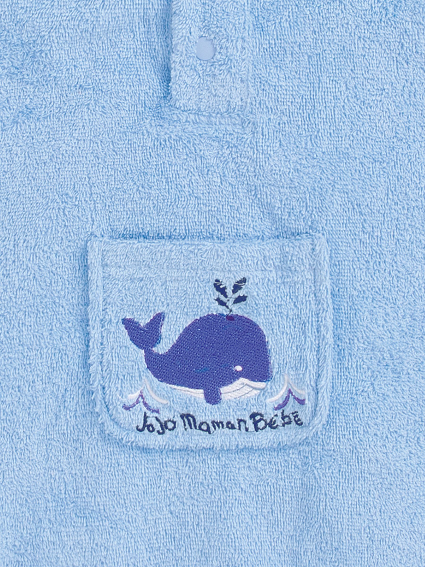 Blue Shark Personalised Whale Towelling Poncho - Image 2 of 3
