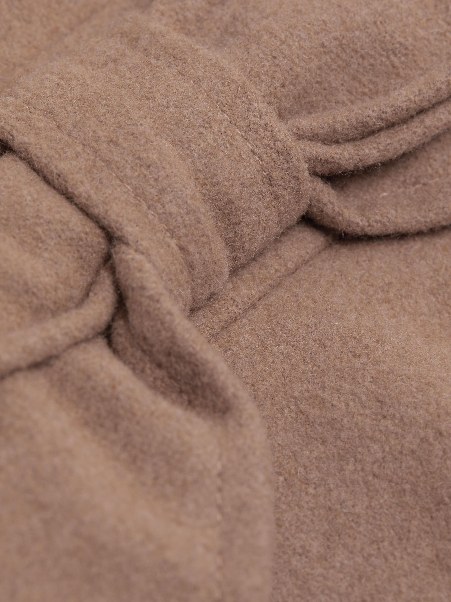 9-14 yrs Wool Pleated Bow Coat in Camel - Image 6 of 6