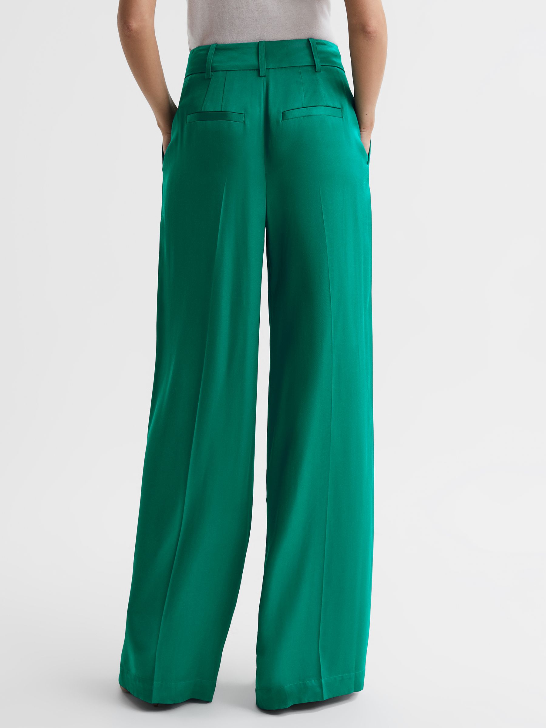 Wide Leg Trousers in Green - Image 5 of 5
