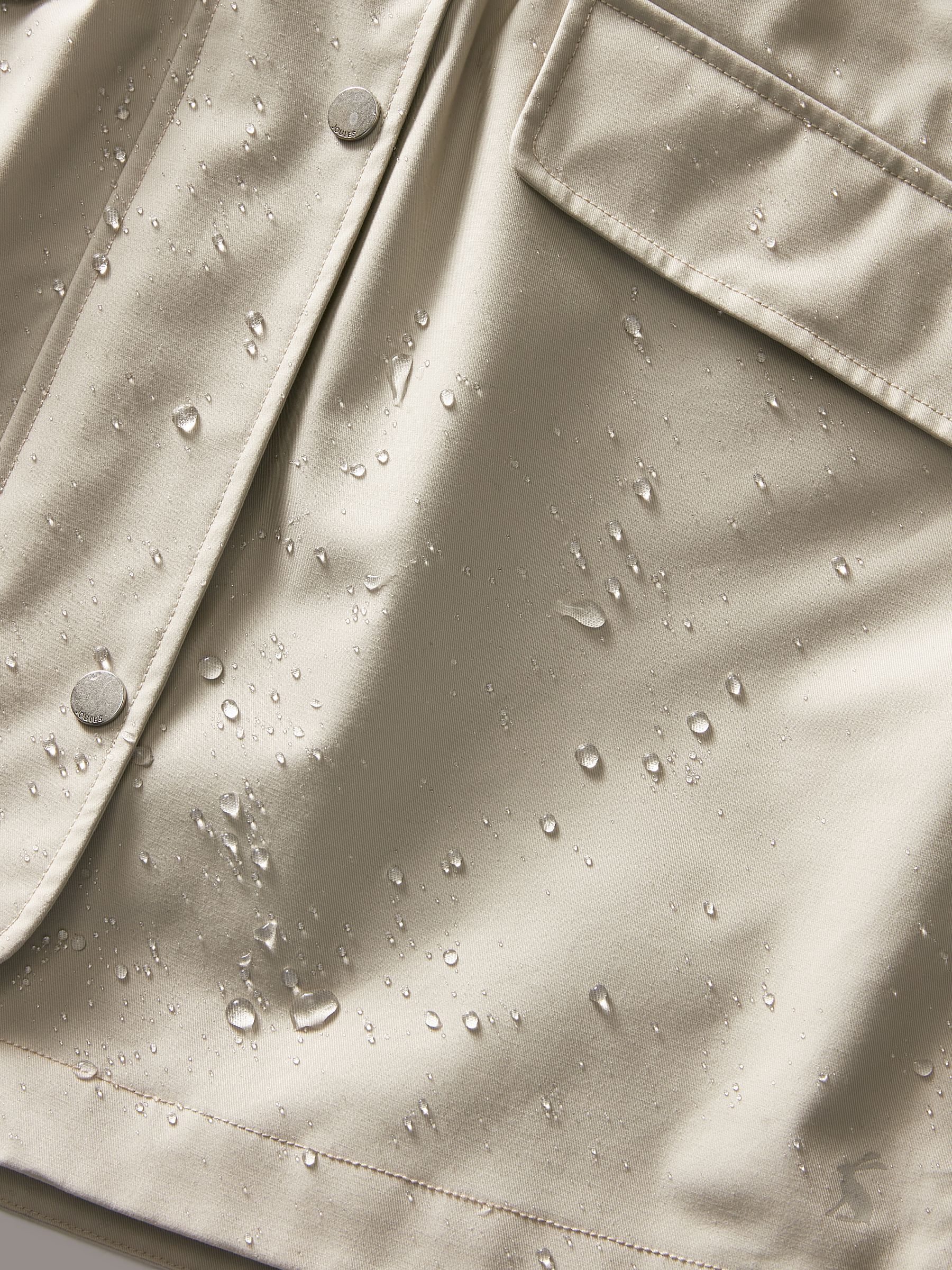 Padstow Neutral Waterproof Raincoat With Hood - Image 8 of 9