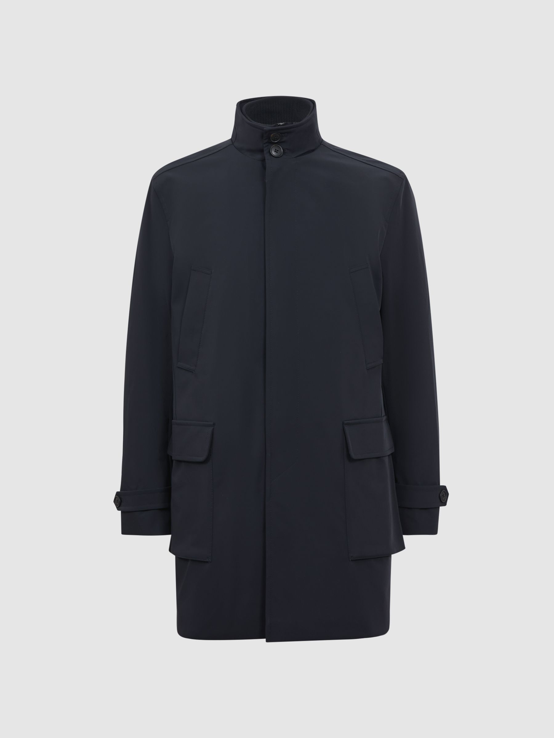 Funnel Neck Removable Insert Jacket in Navy - Image 2 of 6