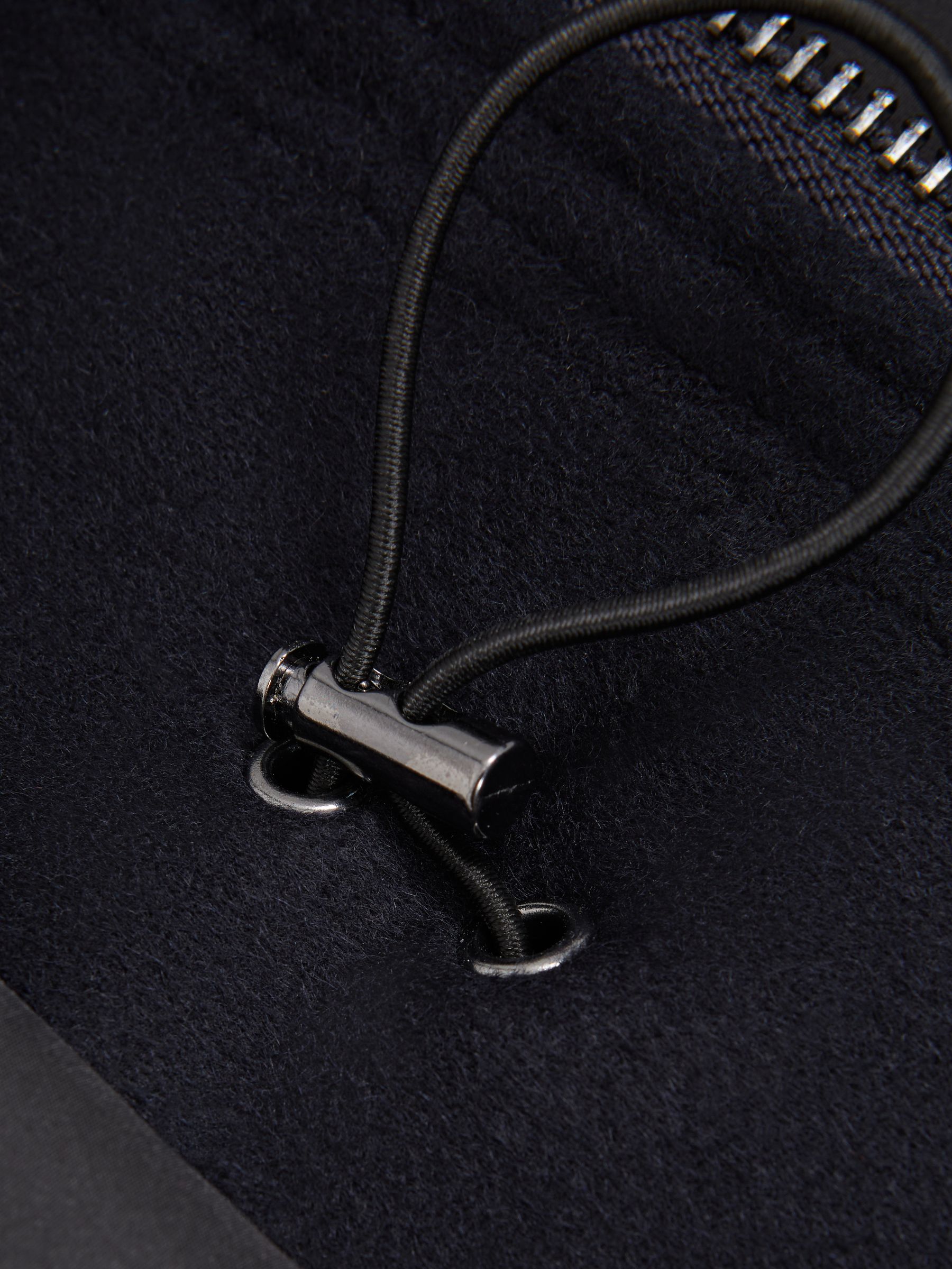 Wool Blend Removable Hooded Coat in Navy - Image 7 of 8