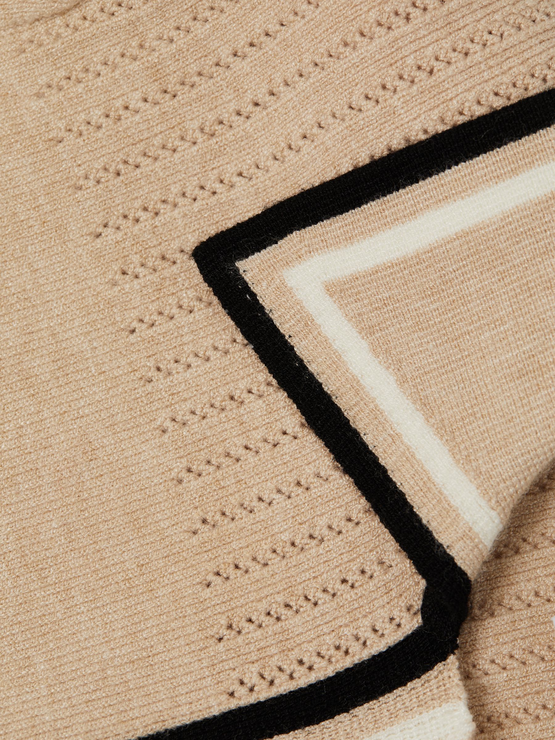 9-14 yrs Knitted Polo Dress in Camel - Image 5 of 5