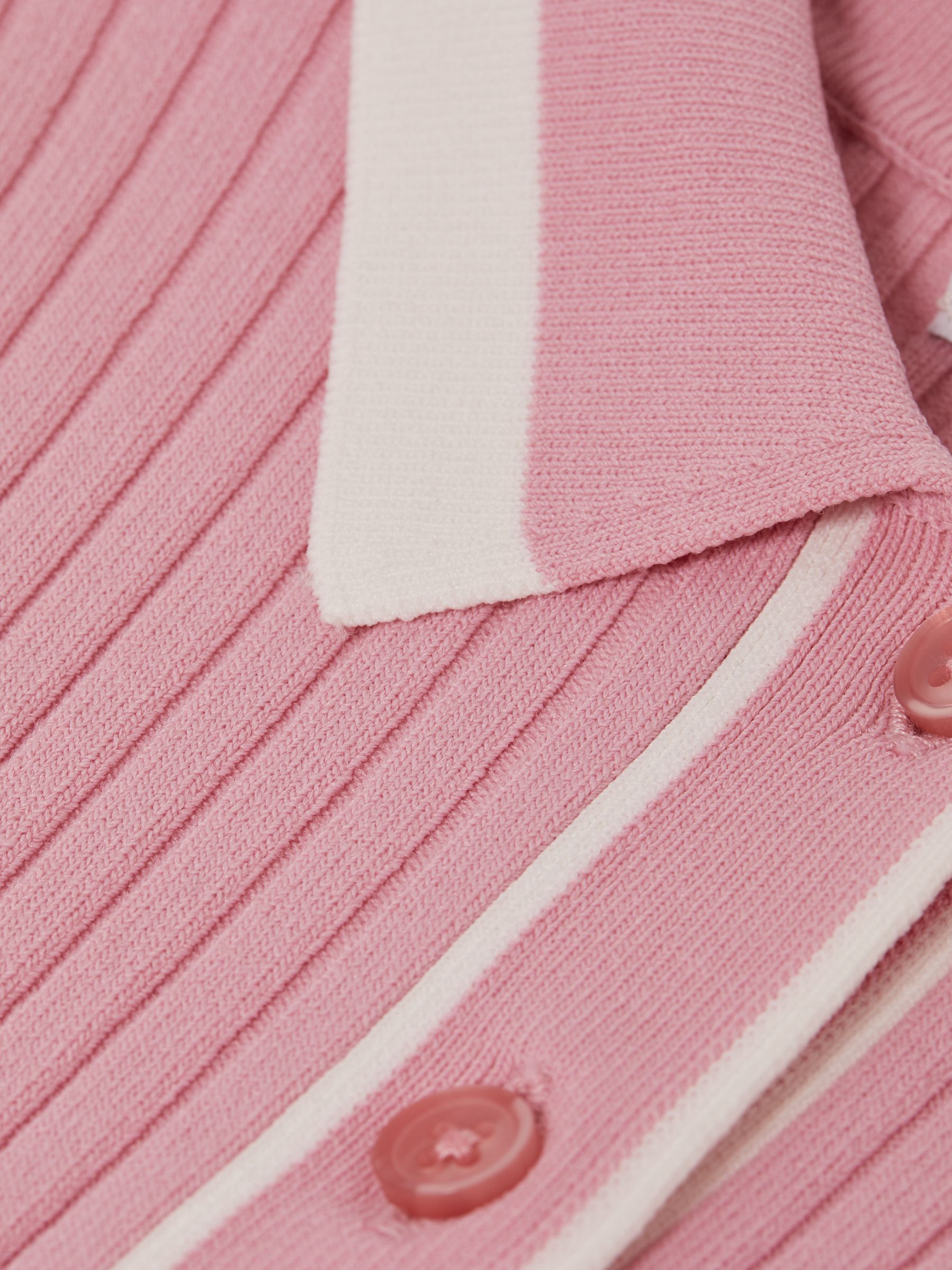 9-14 yrs Knitted Polo Dress in Pink - Image 6 of 6