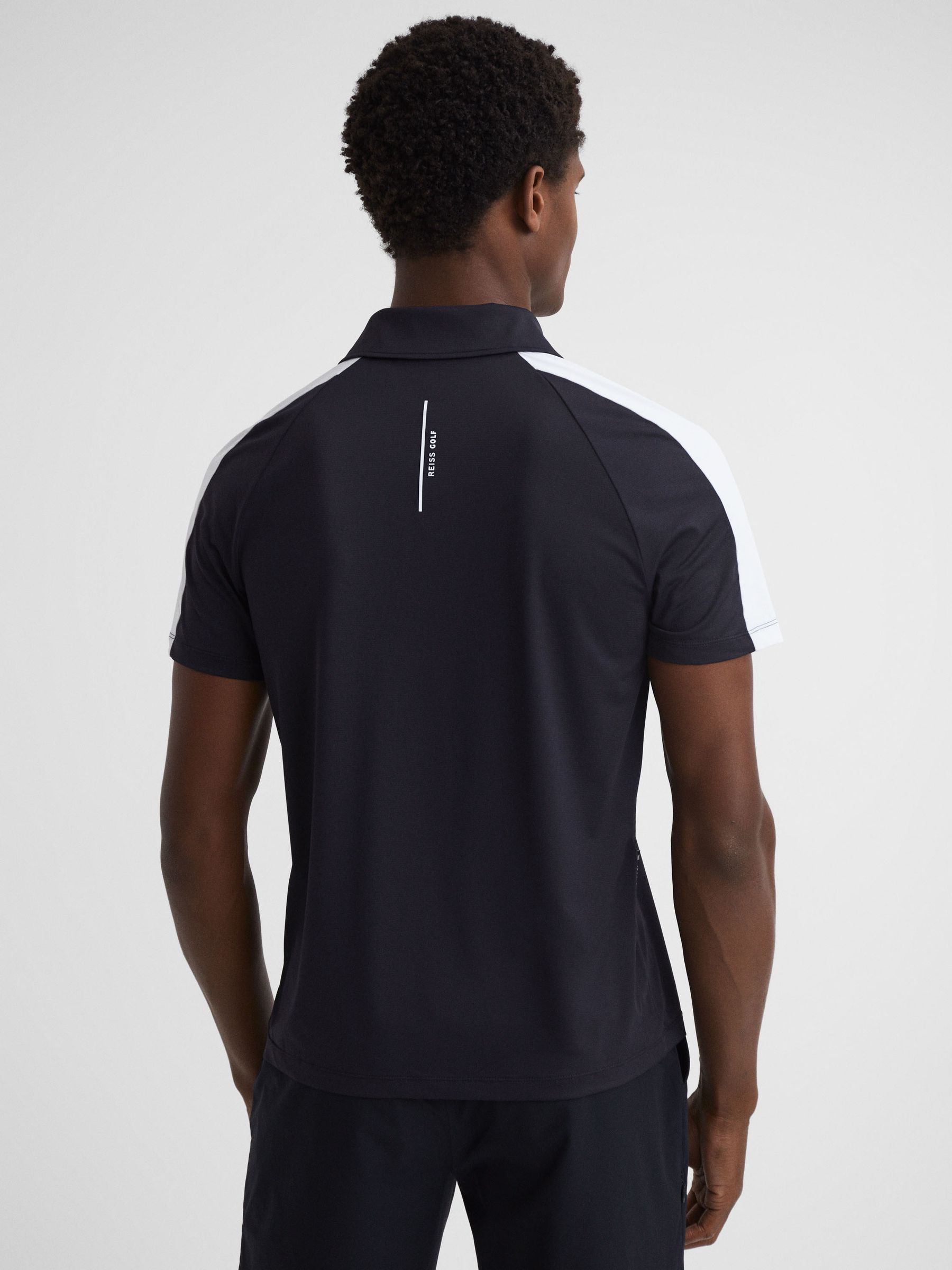 Golf Airtech Slim Fit Polo Shirt in Navy/White - Image 4 of 4