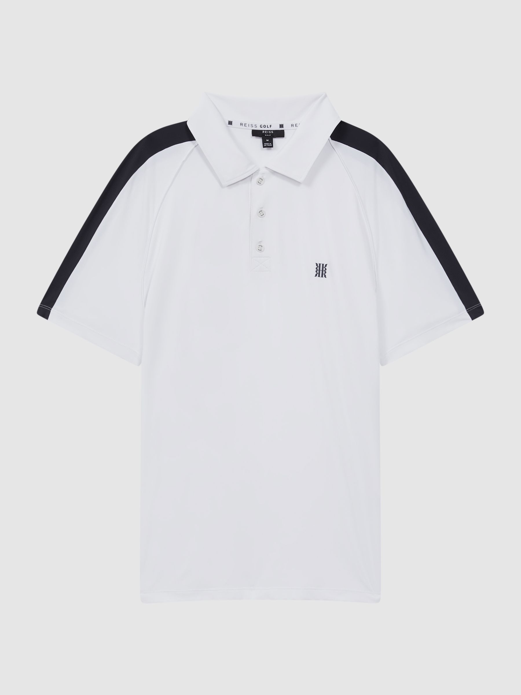 Golf Airtech Slim Fit Polo Shirt in White/Navy - Image 2 of 4