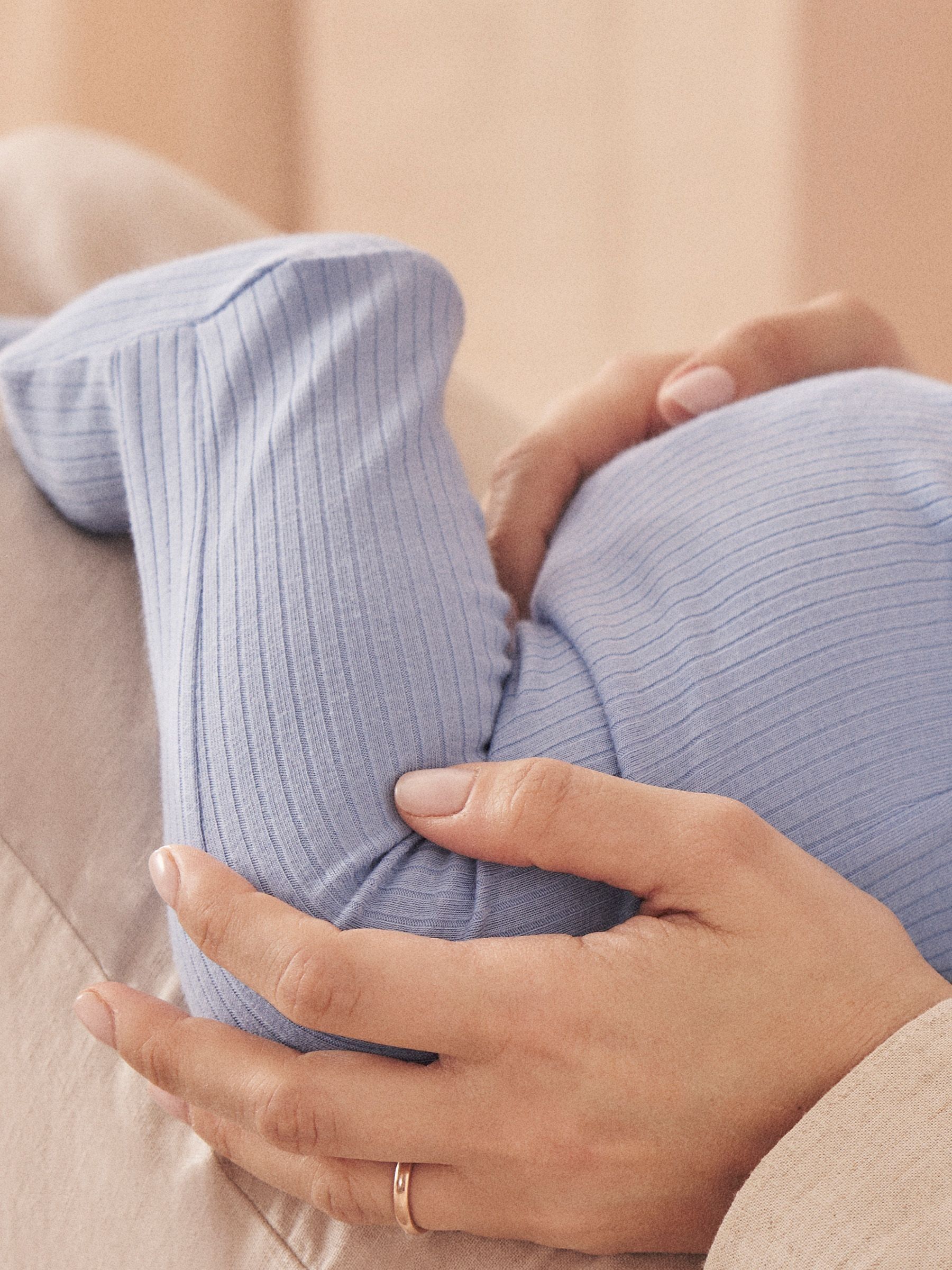 MORI Sky Blue Stretch Supersoft 2 Way Zip Sleepsuit - Image 3 of 6