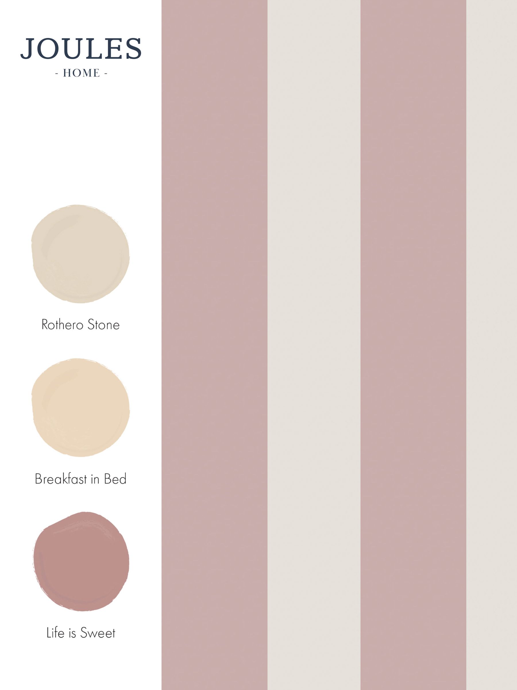 Pink Harborough Stripe 10M Wallpaper - Image 4 of 4