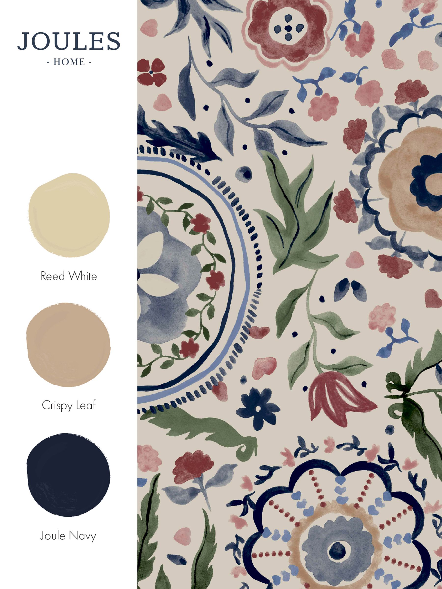 White Festival Flowers Antique 10M Wallpaper - Image 4 of 4