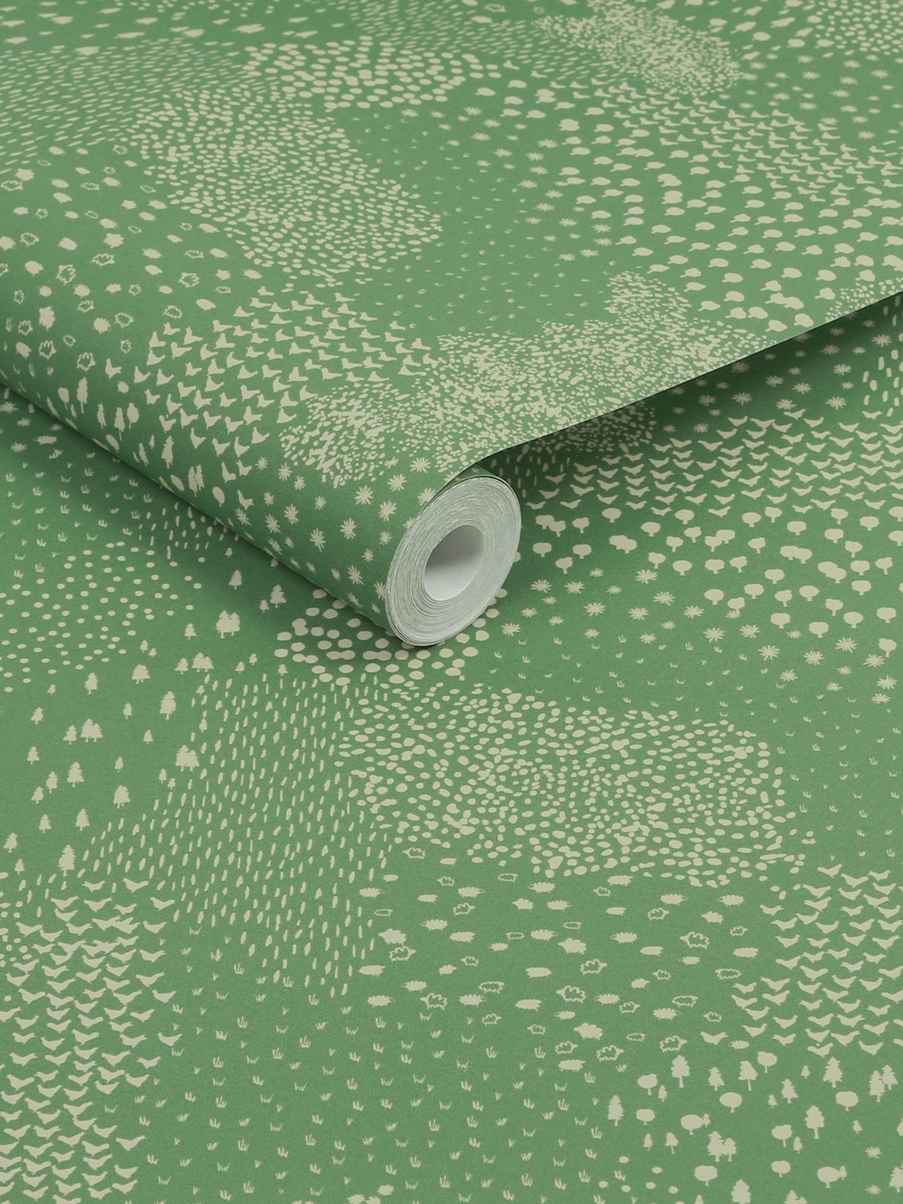 Green Mono Farm 10M Wallpaper - Image 3 of 4