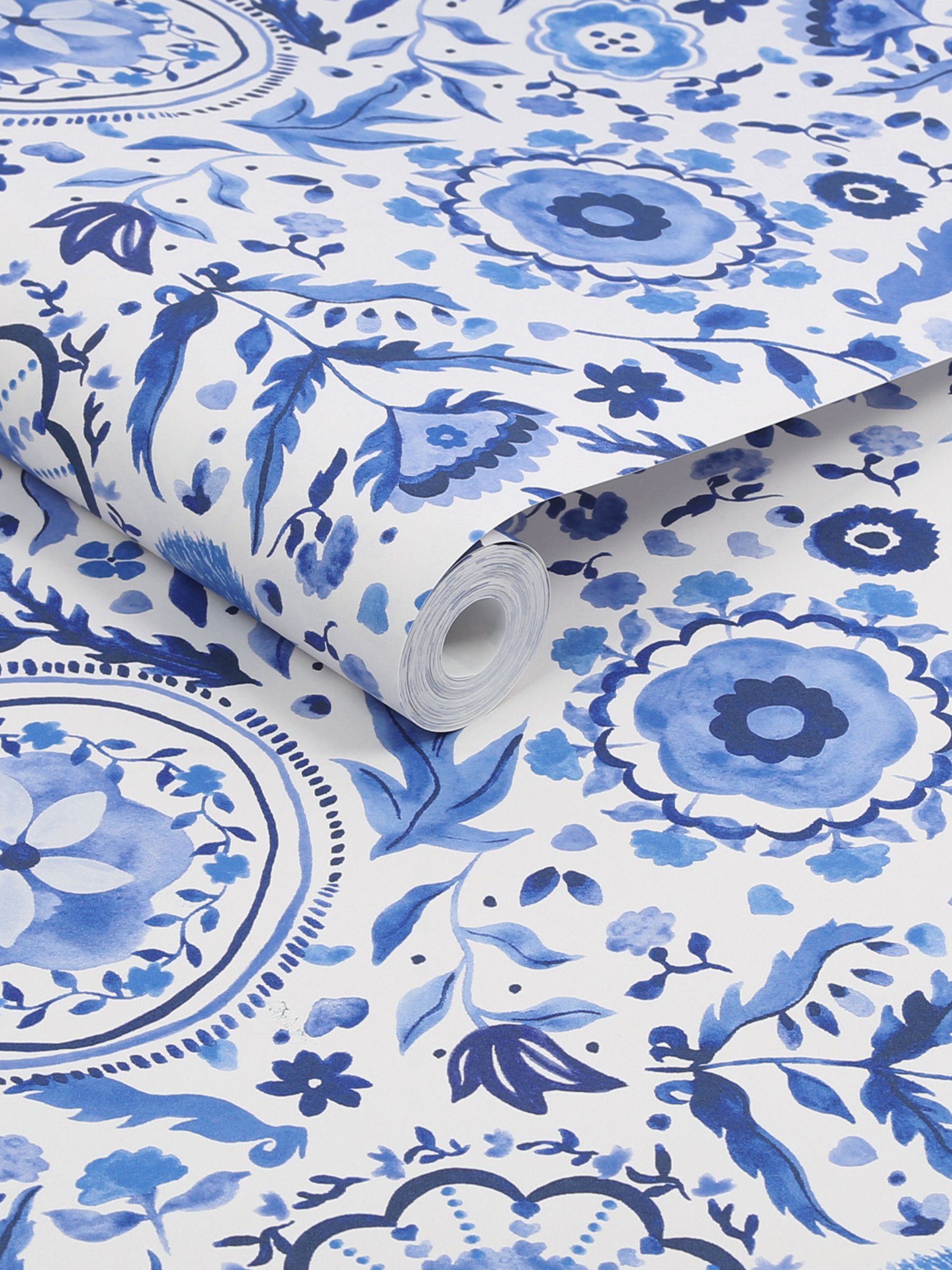 Blue Festival Flowers 10M Wallpaper - Image 3 of 4