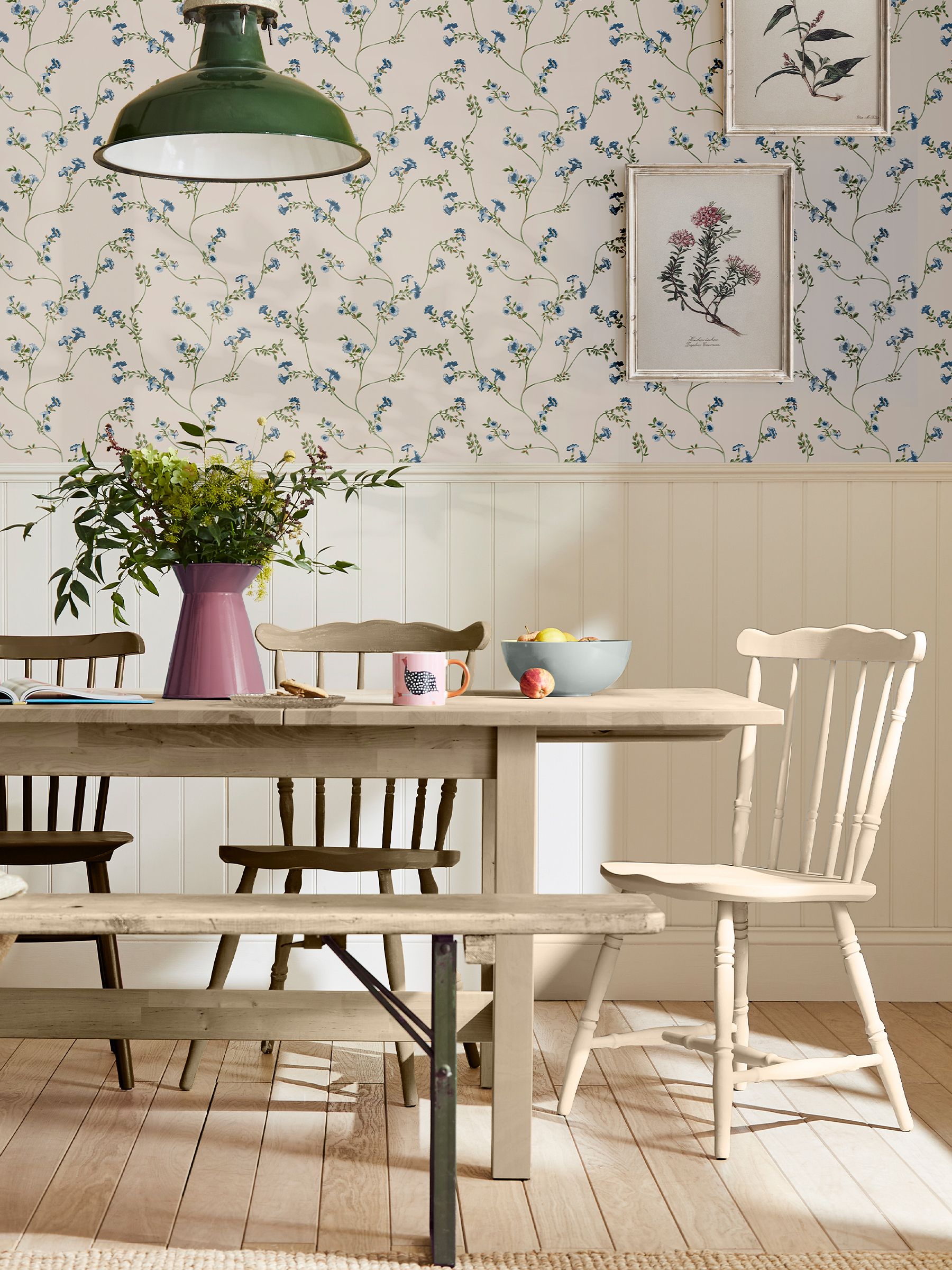 Cream Robey Cottage Floral 10M Wallpaper - Image 1 of 4