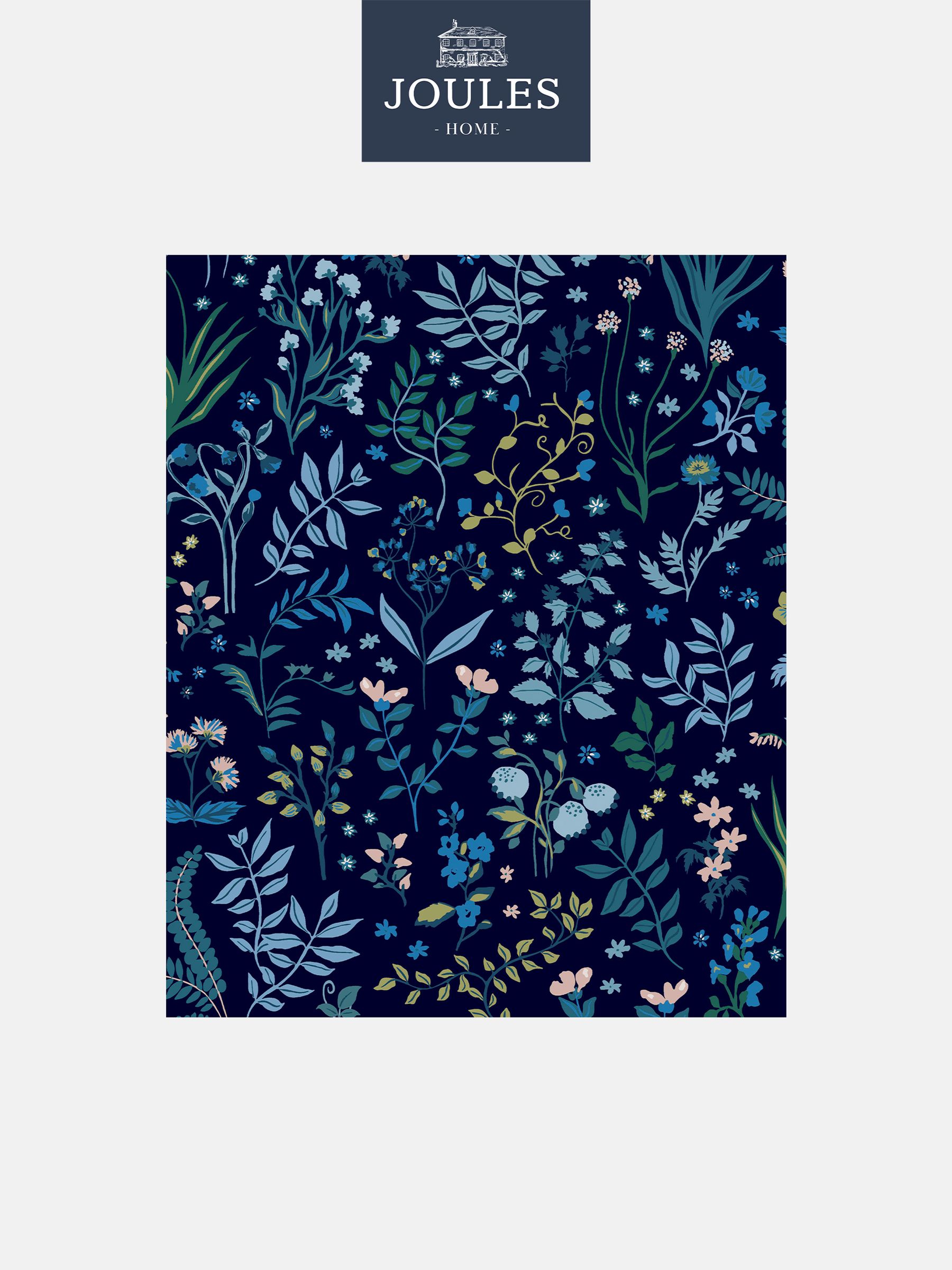 Navy Blue Holcombe Floral 10M Wallpaper - Image 2 of 4