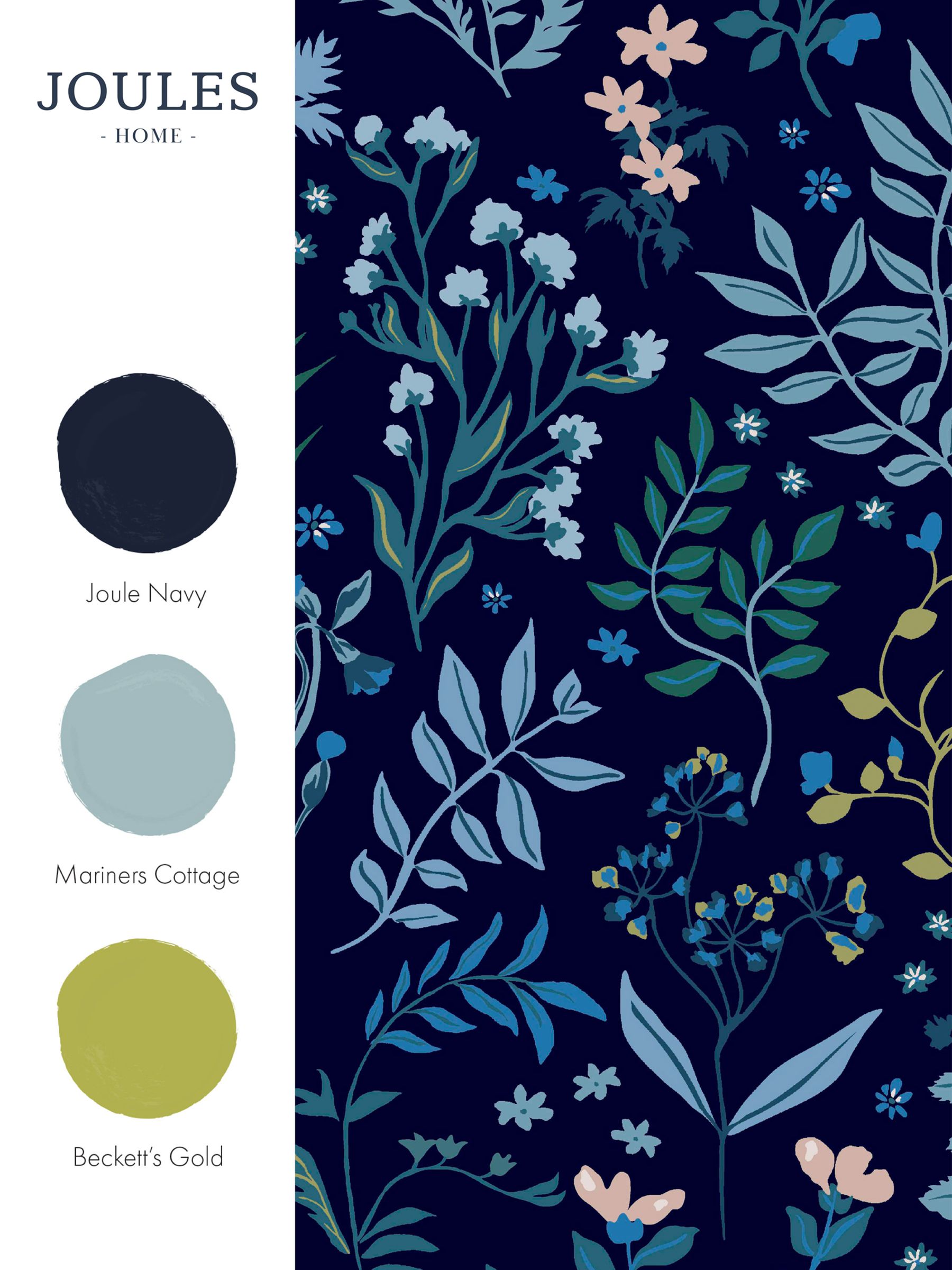 Navy Blue Holcombe Floral 10M Wallpaper - Image 4 of 4