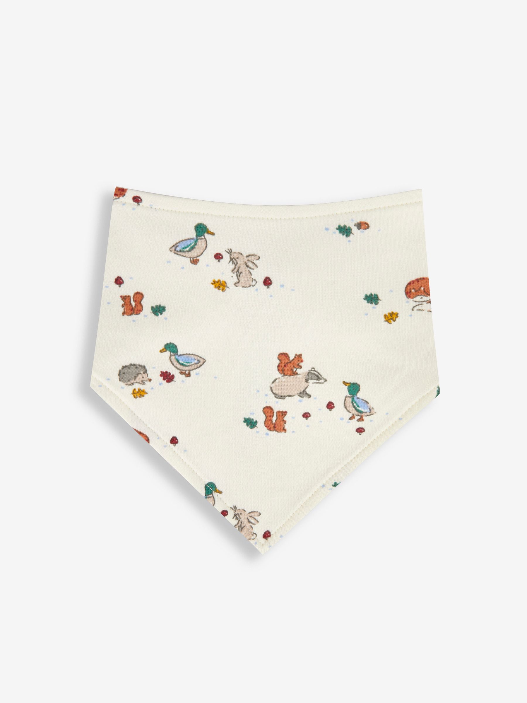 Woodland/Fox 3-Pack Cotton Baby Dribble Bibs - Image 4 of 4