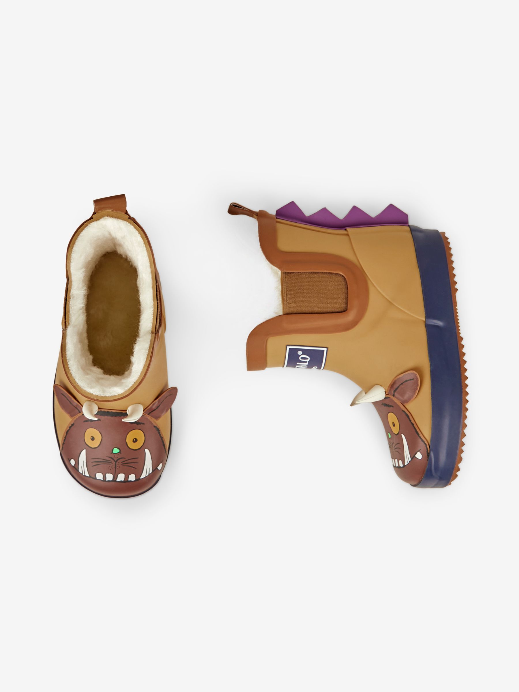 Brown Kids' The Gruffalo Cosy Lined Ankle Wellies - Image 3 of 8