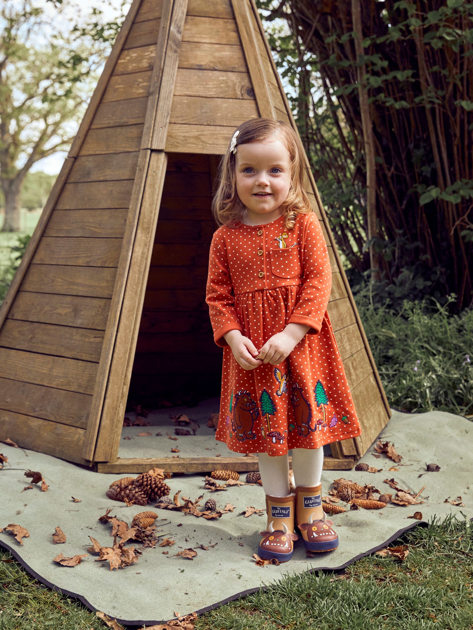 Brown Kids' The Gruffalo Cosy Lined Ankle Wellies - Image 6 of 8