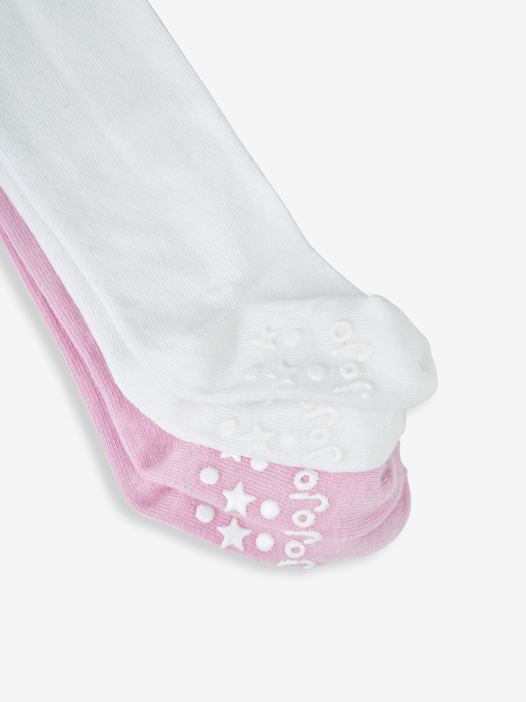 Pink 2-Pack Cotton Rich Tights - Image 4 of 4
