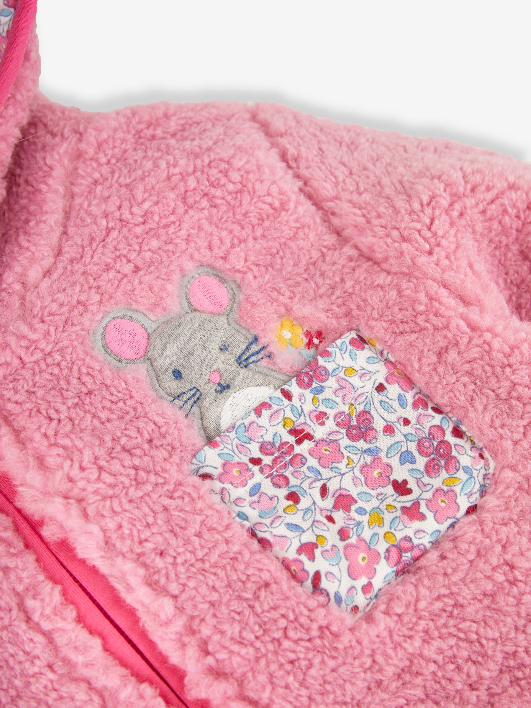Pink Appliqué Pocket Teddy Fleece - Image 6 of 6