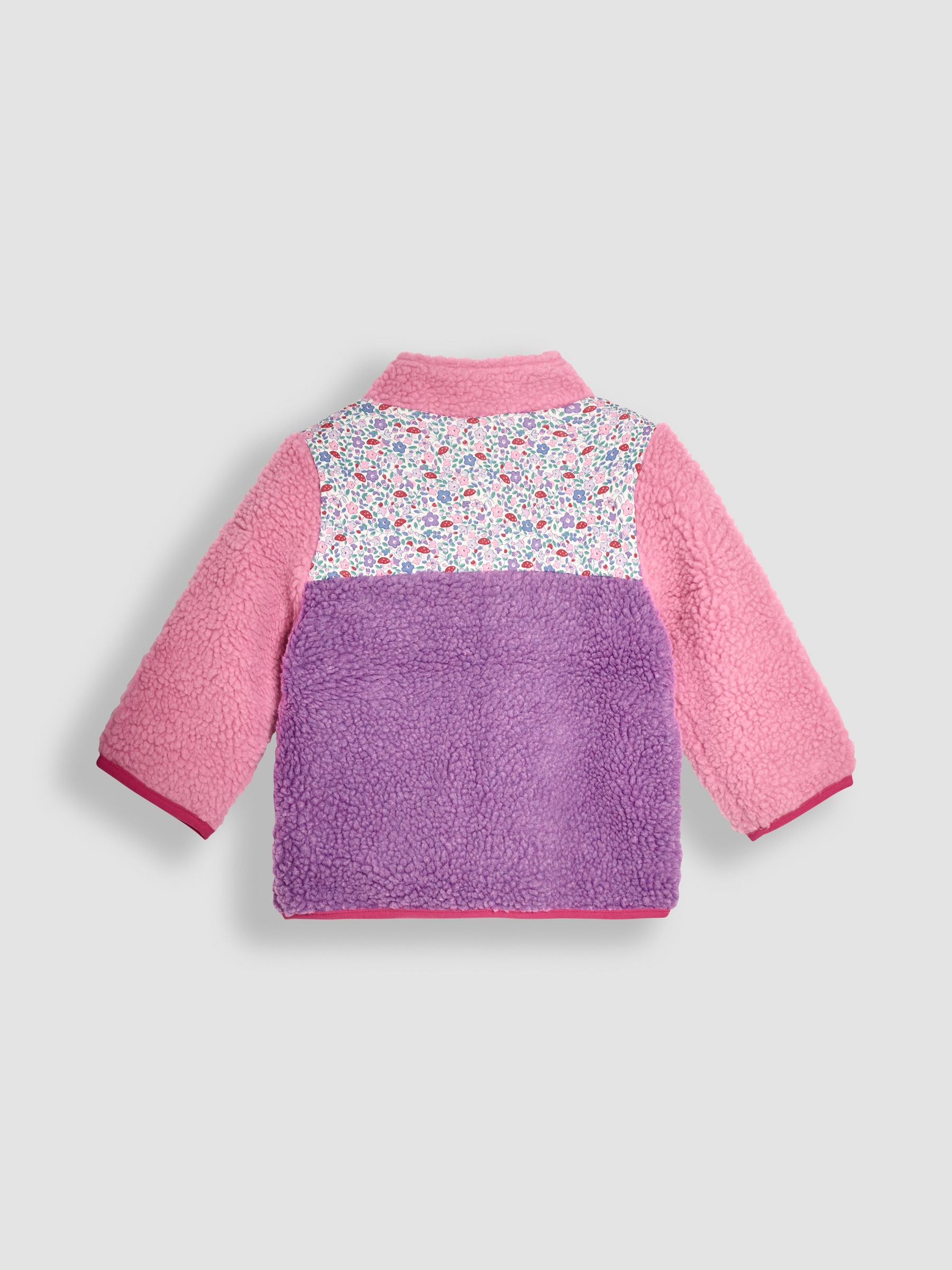 Lilac Purple Unicorn Appliqué Zip-Up Teddy Fleece - Image 3 of 4