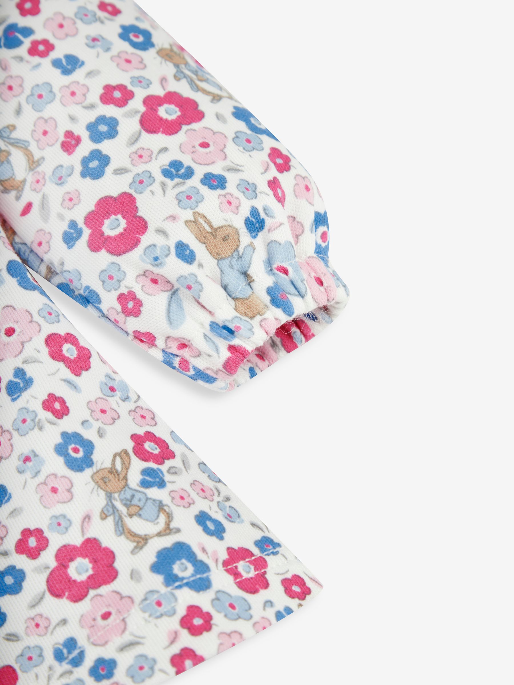 Blue Girls' Peter Rabbit Floral Tunic With Collar & Rib Leggings Baby Set - Image 7 of 8