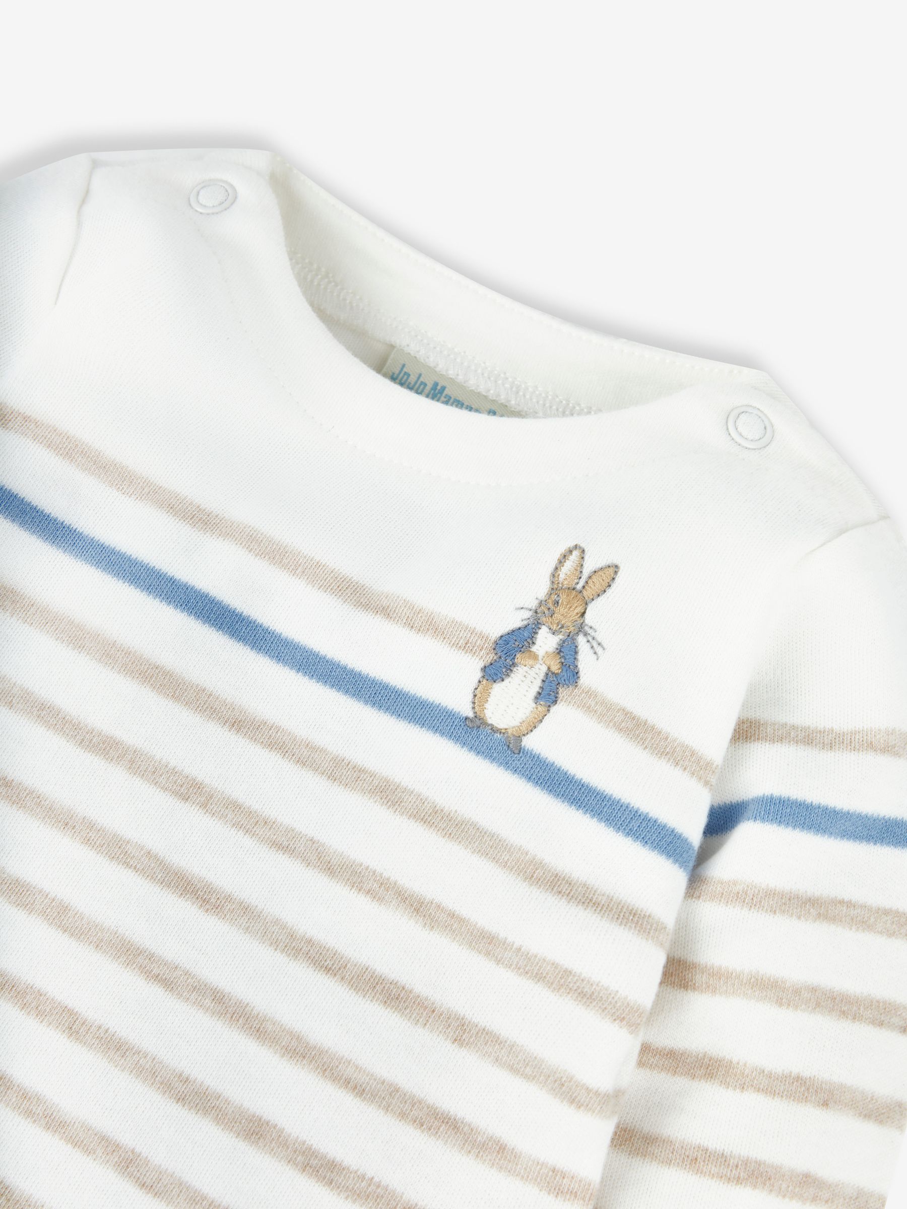 Blue Peter Rabbit Embroidered Breton Top & Cosy Trousers Baby Set - Image 7 of 8