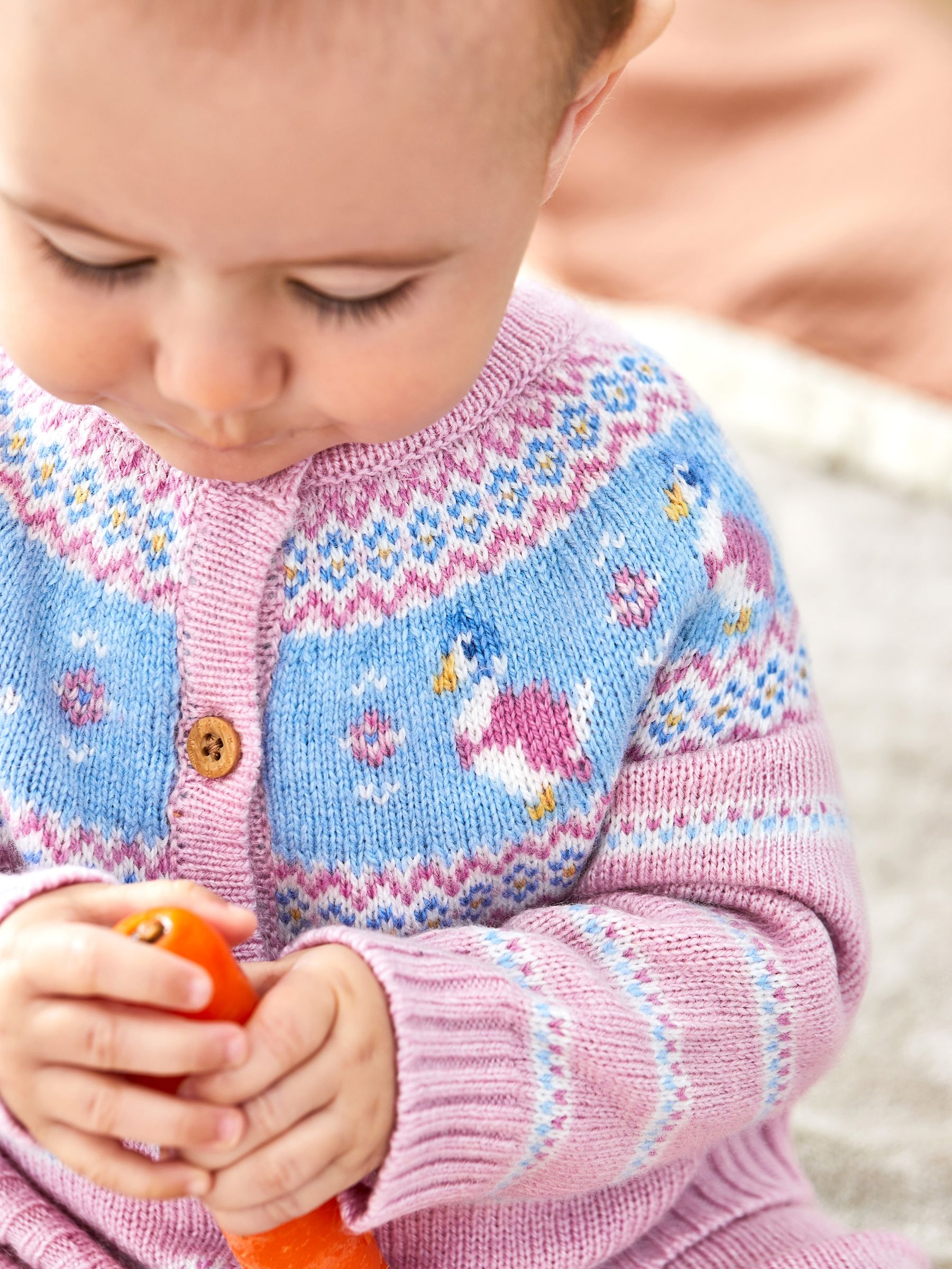 Pink Baby Peter Rabbit Fair Isle Pattern Knit Set - Image 4 of 9