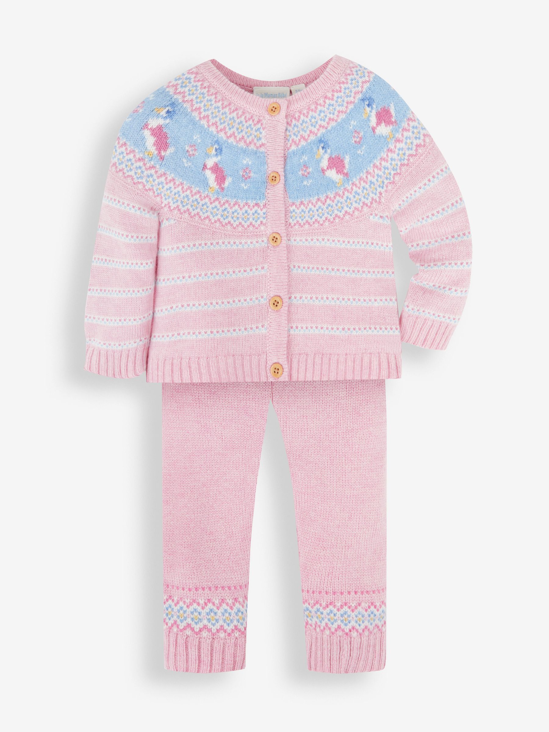 Pink Baby Peter Rabbit Fair Isle Pattern Knit Set - Image 5 of 9