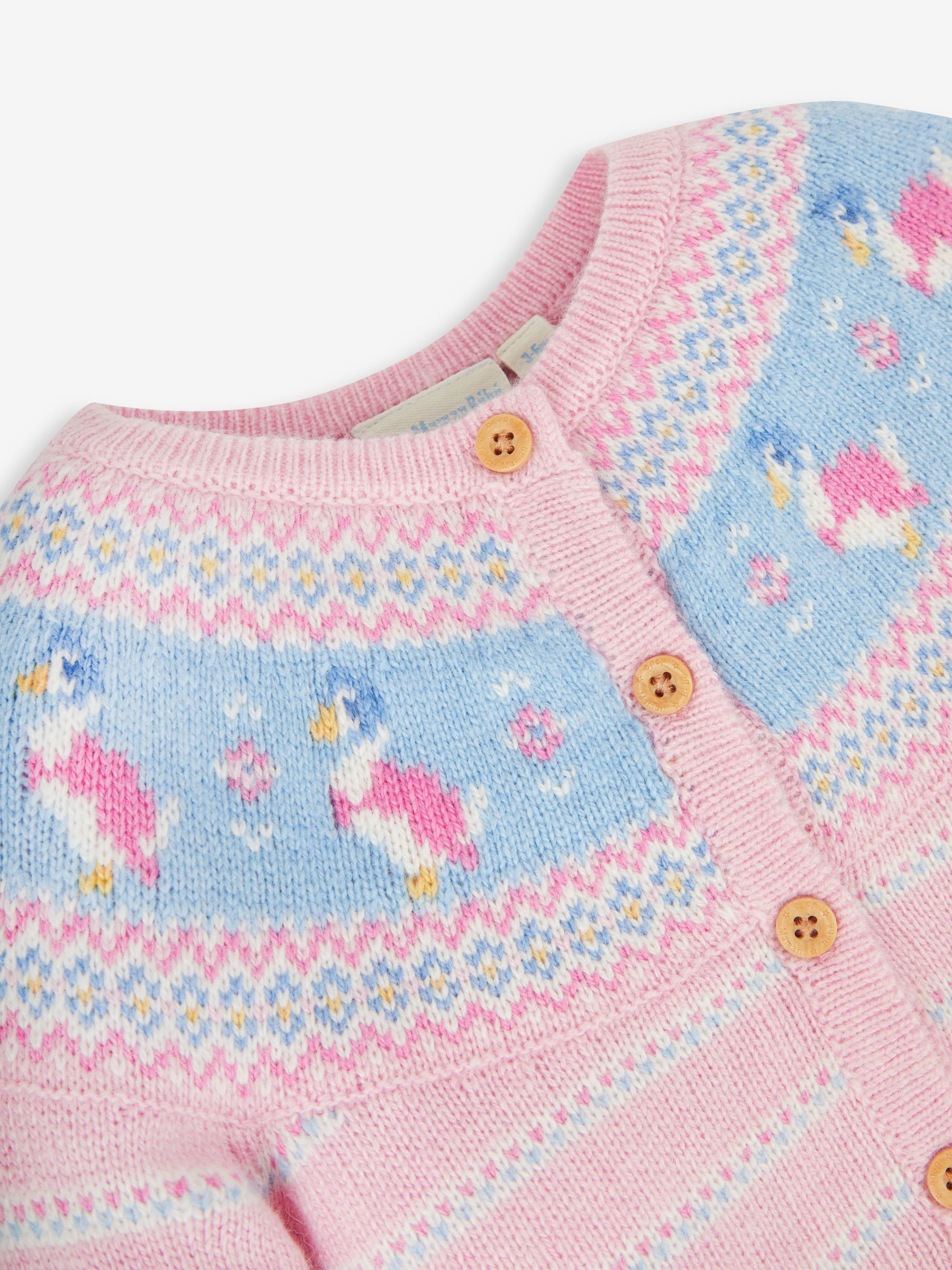 Pink Baby Peter Rabbit Fair Isle Pattern Knit Set - Image 8 of 9