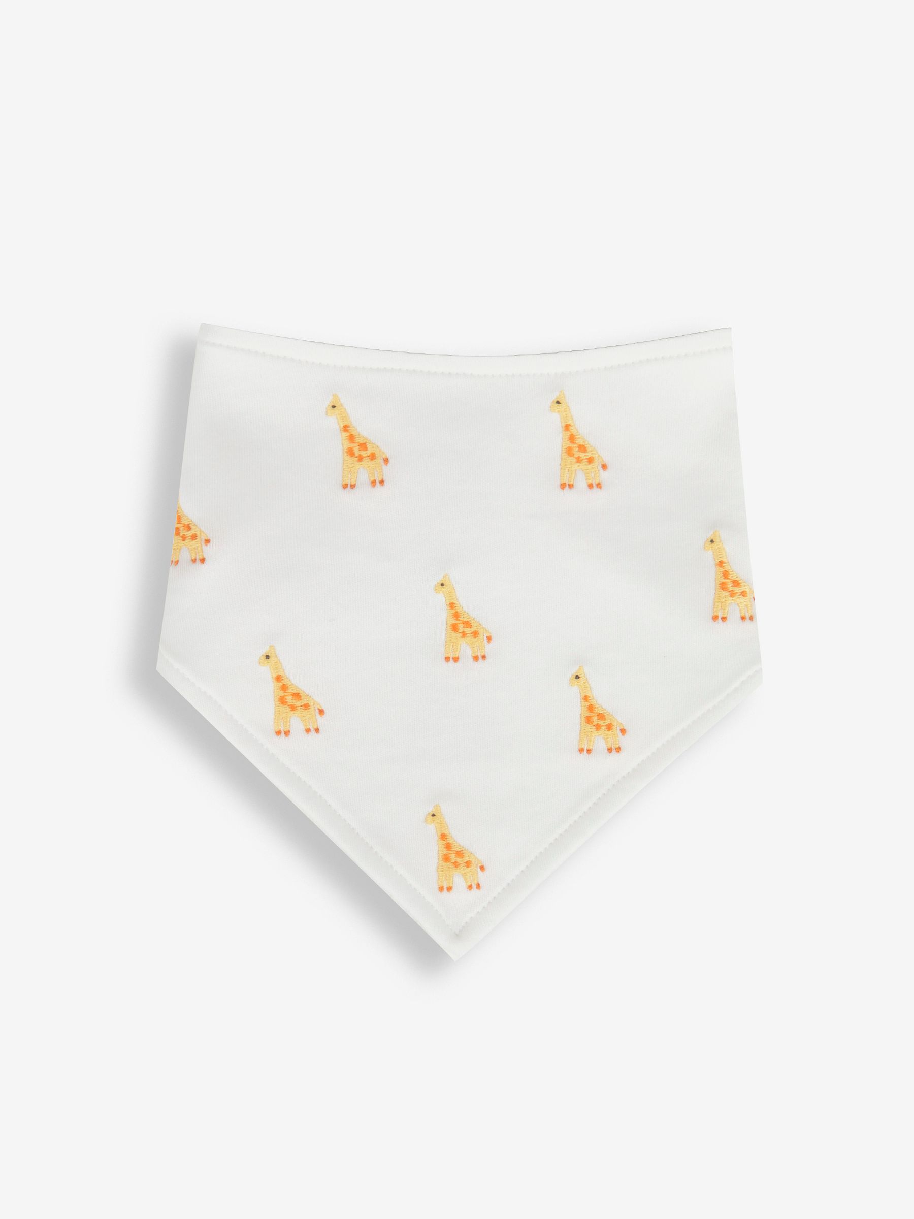 Yellow Giraffe 3-Pack Cotton Baby Dribble Bibs - Image 2 of 4